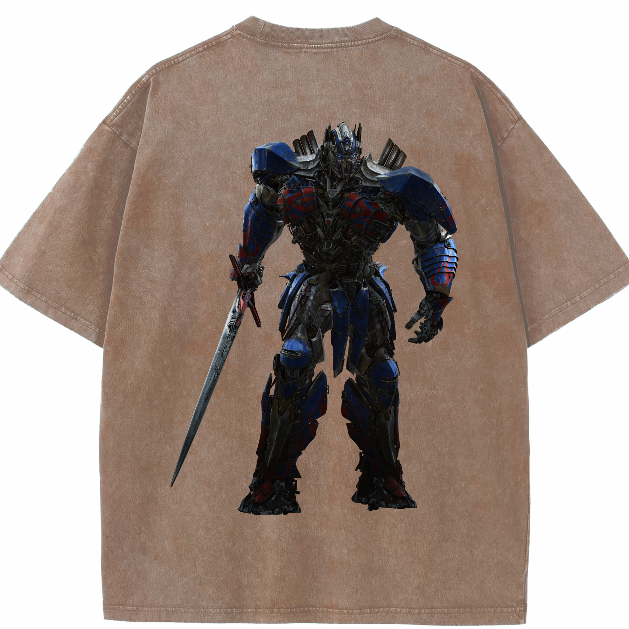 （画像用）  綿100% ヴィンテージ風 半袖Tシャツ（背面プリント）