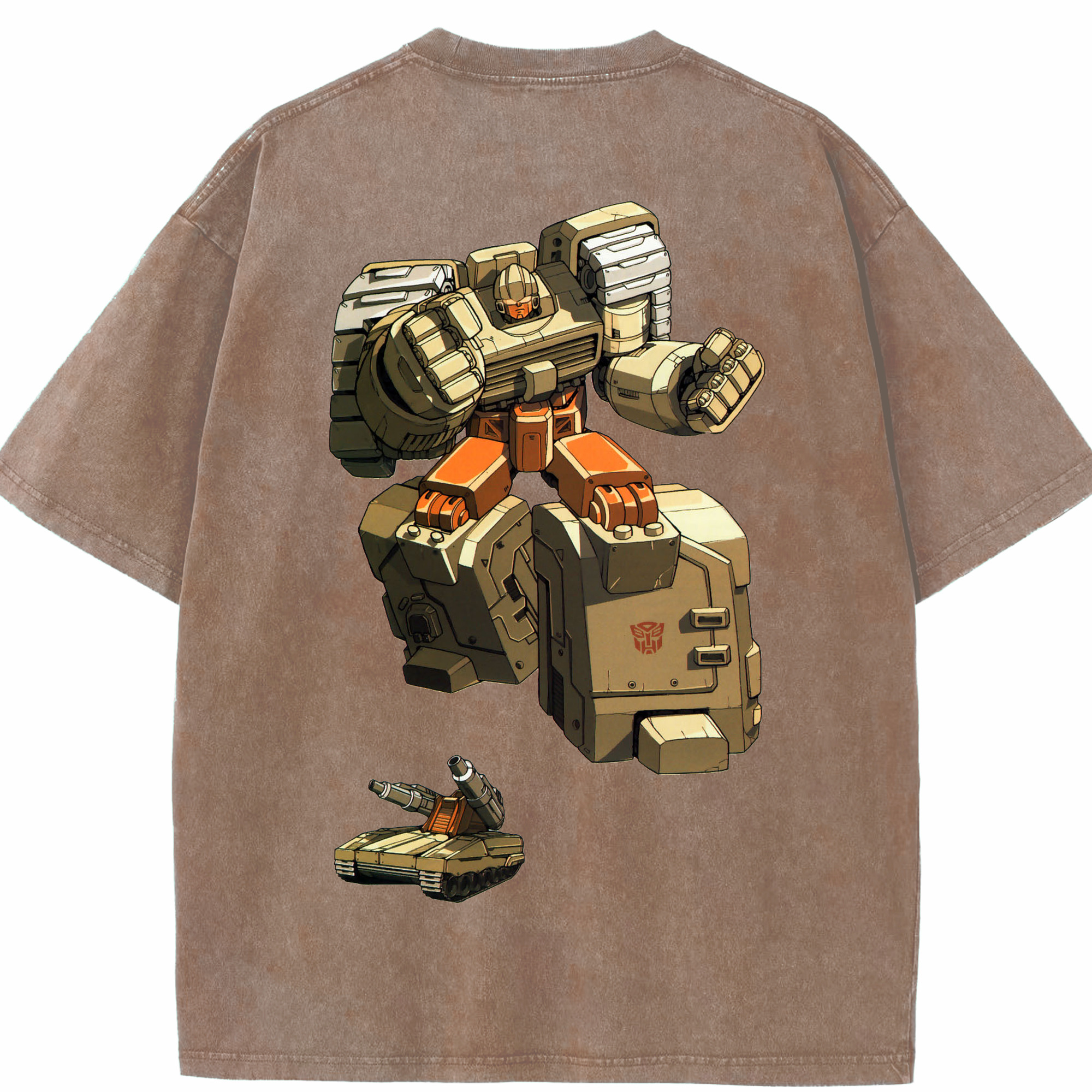 （画像用）  綿100% ヴィンテージ風 半袖Tシャツ（背面プリント）