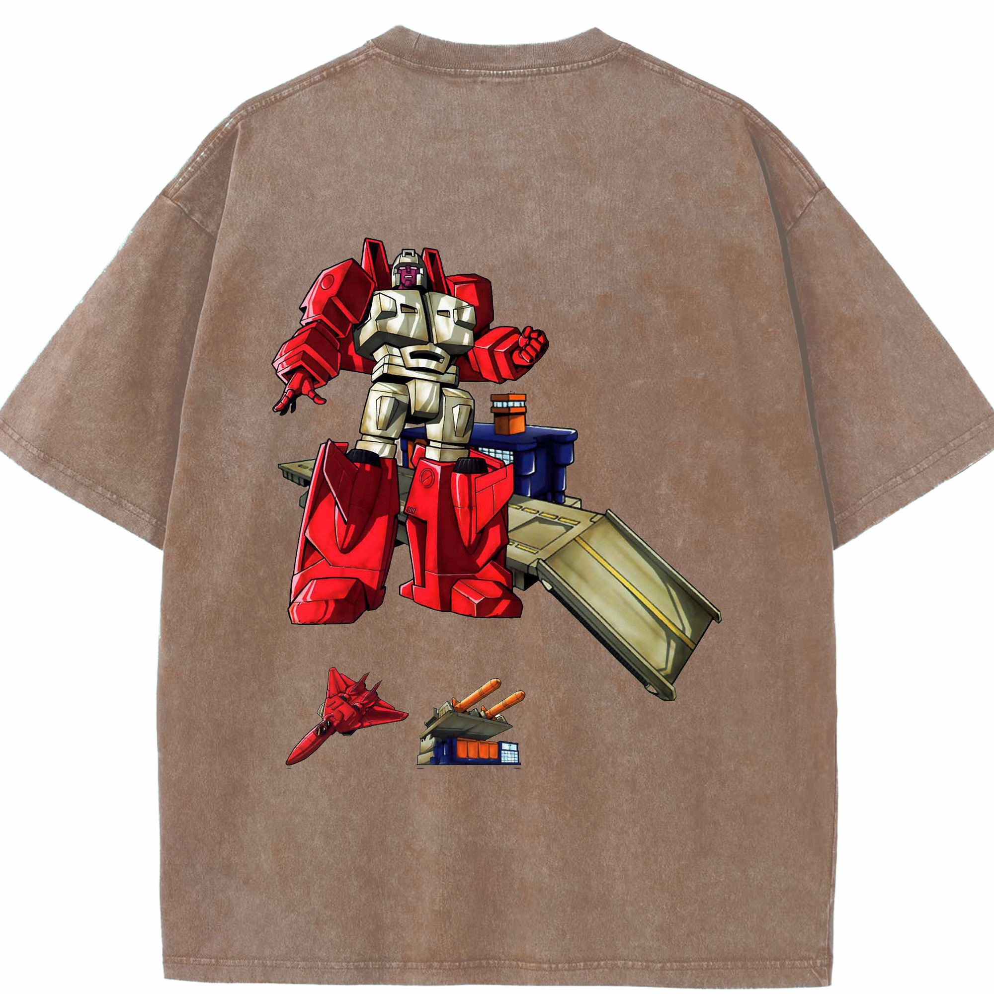 （画像用）  綿100% ヴィンテージ風 半袖Tシャツ（背面プリント）
