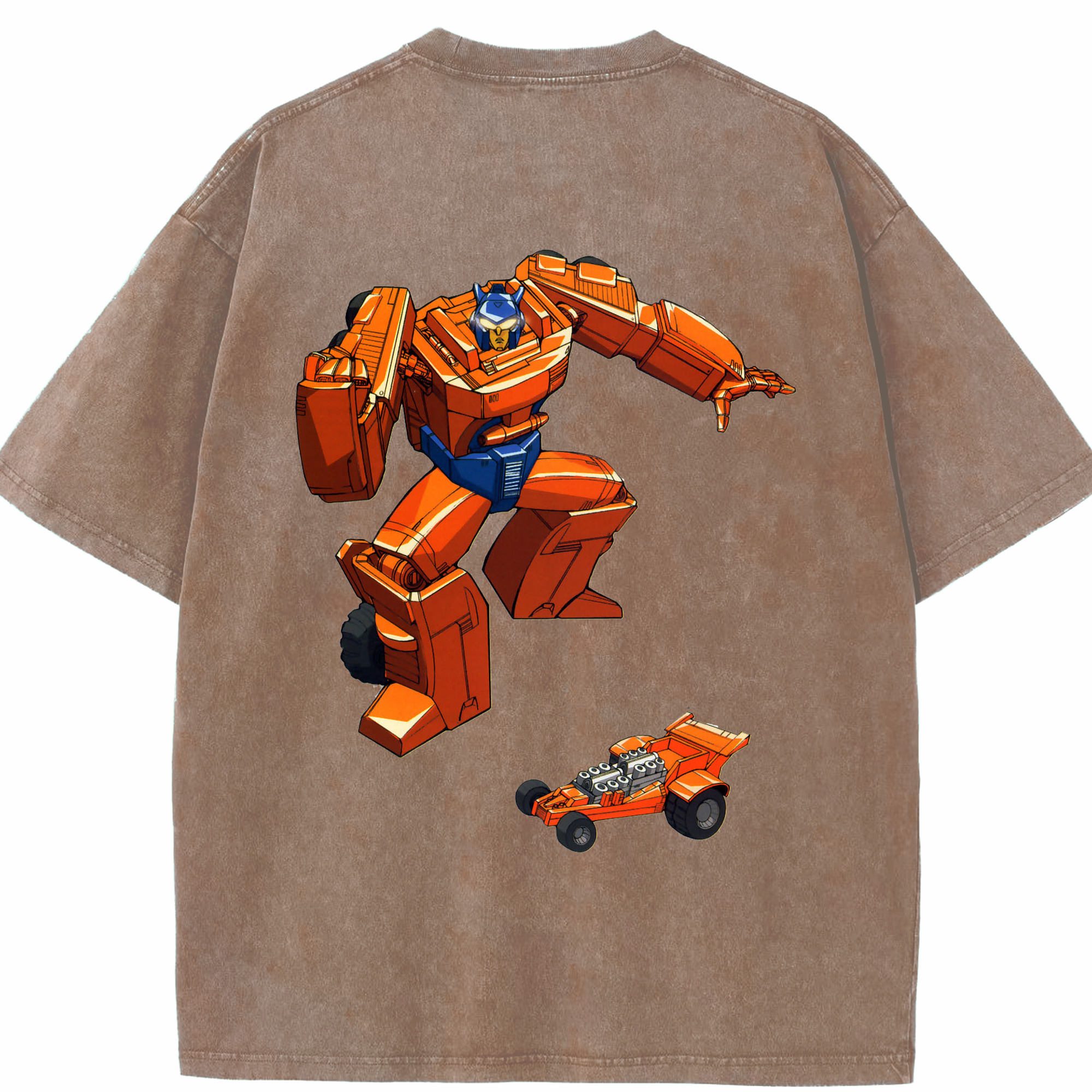 （画像用）  綿100% ヴィンテージ風 半袖Tシャツ（背面プリント）