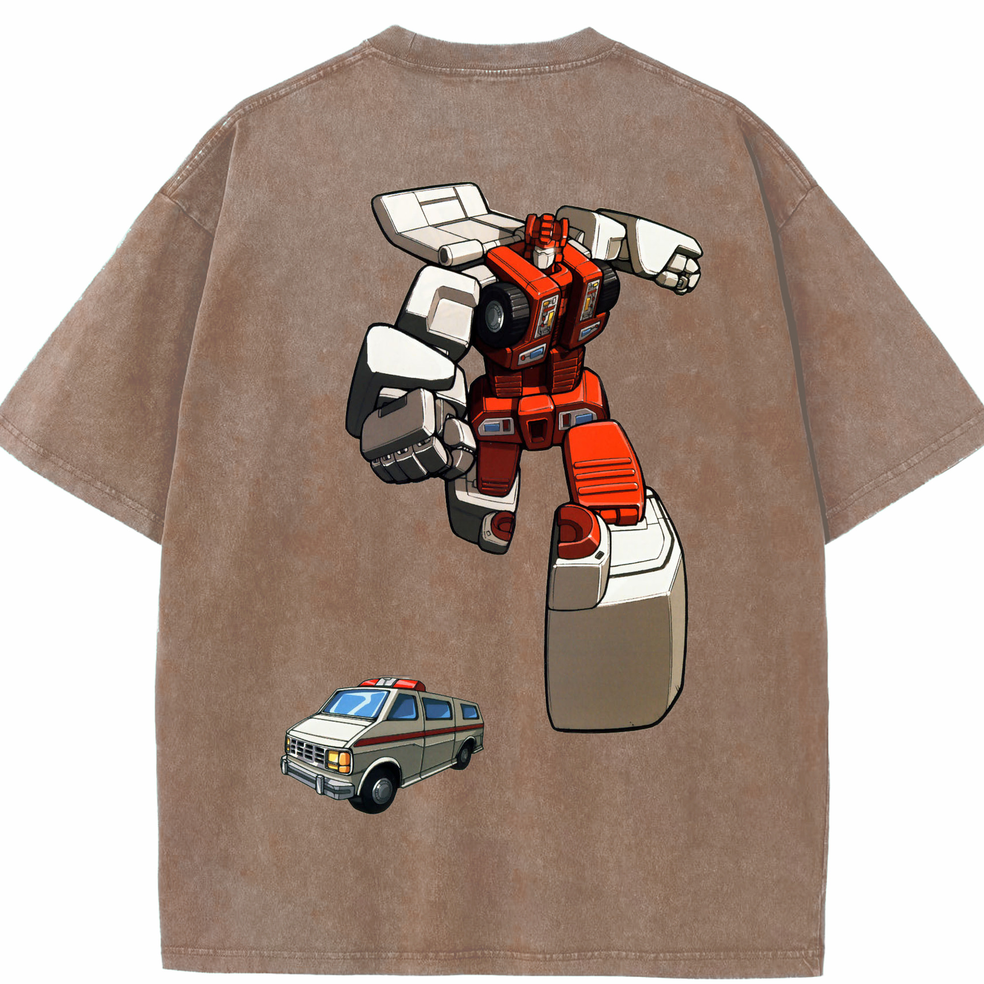 （画像用）  綿100% ヴィンテージ風 半袖Tシャツ（背面プリント）