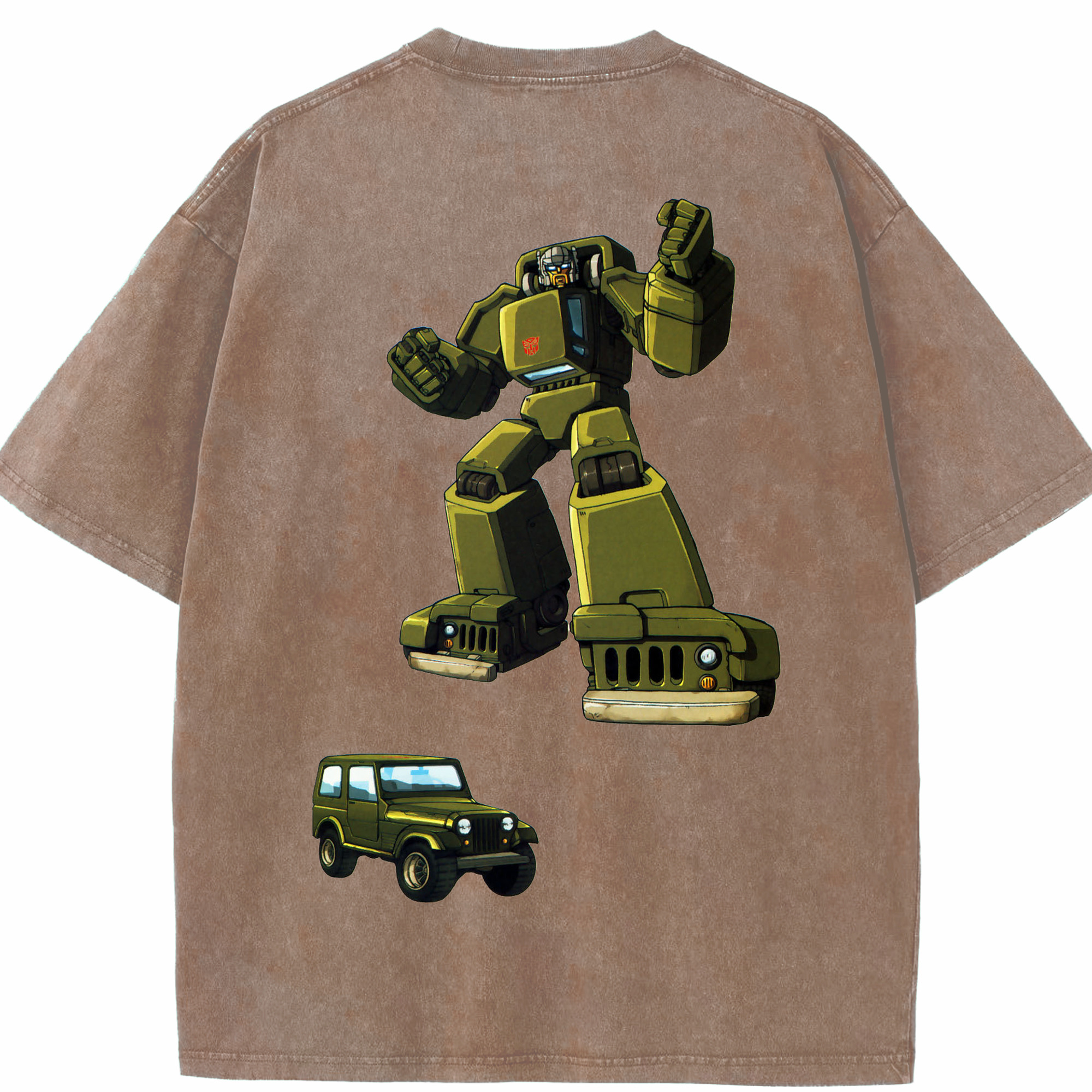 （画像用）  綿100% ヴィンテージ風 半袖Tシャツ（背面プリント）