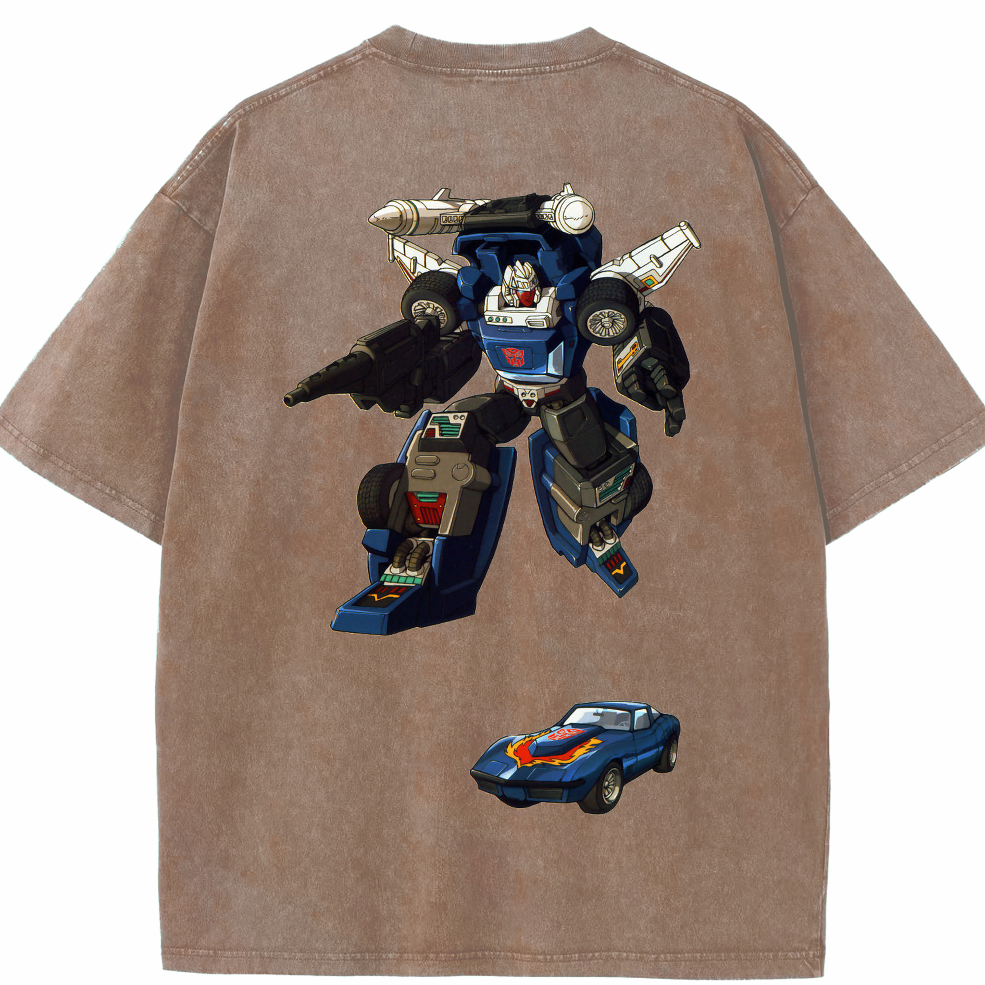 （画像用）  綿100% ヴィンテージ風 半袖Tシャツ（背面プリント）