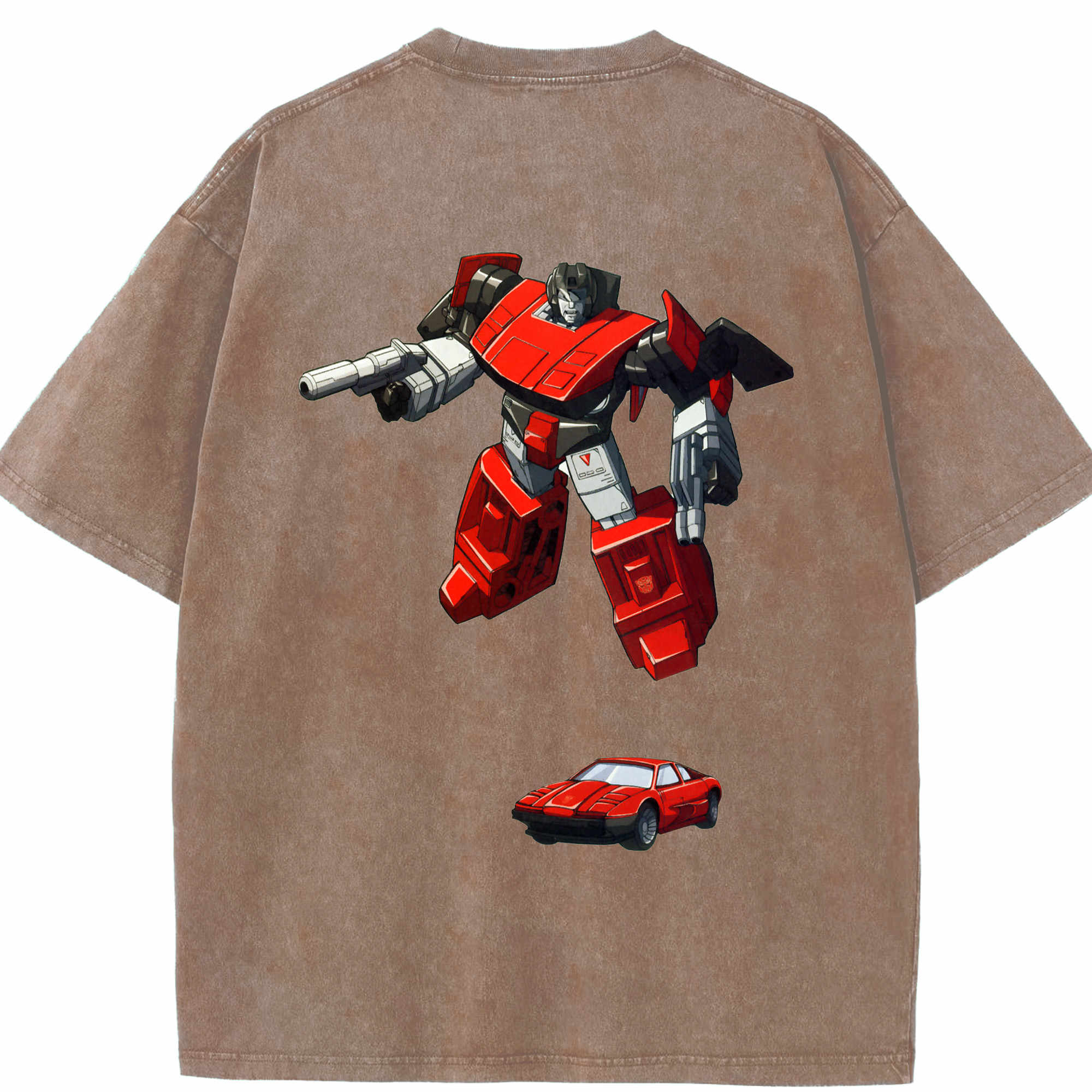 （画像用）  綿100% ヴィンテージ風 半袖Tシャツ（背面プリント）