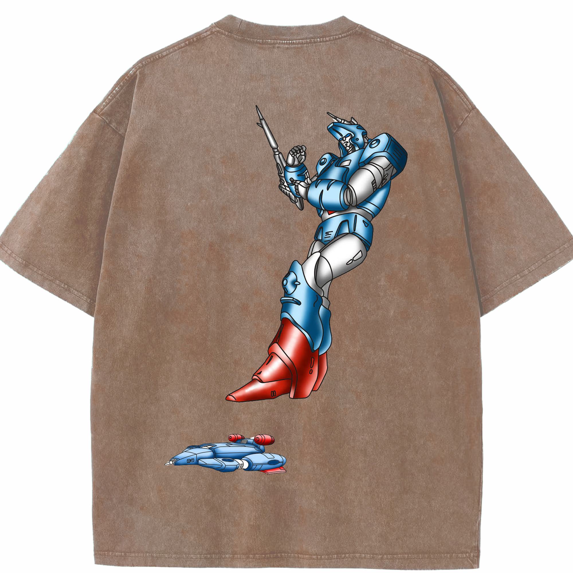 （画像用）  綿100% ヴィンテージ風 半袖Tシャツ（背面プリント）