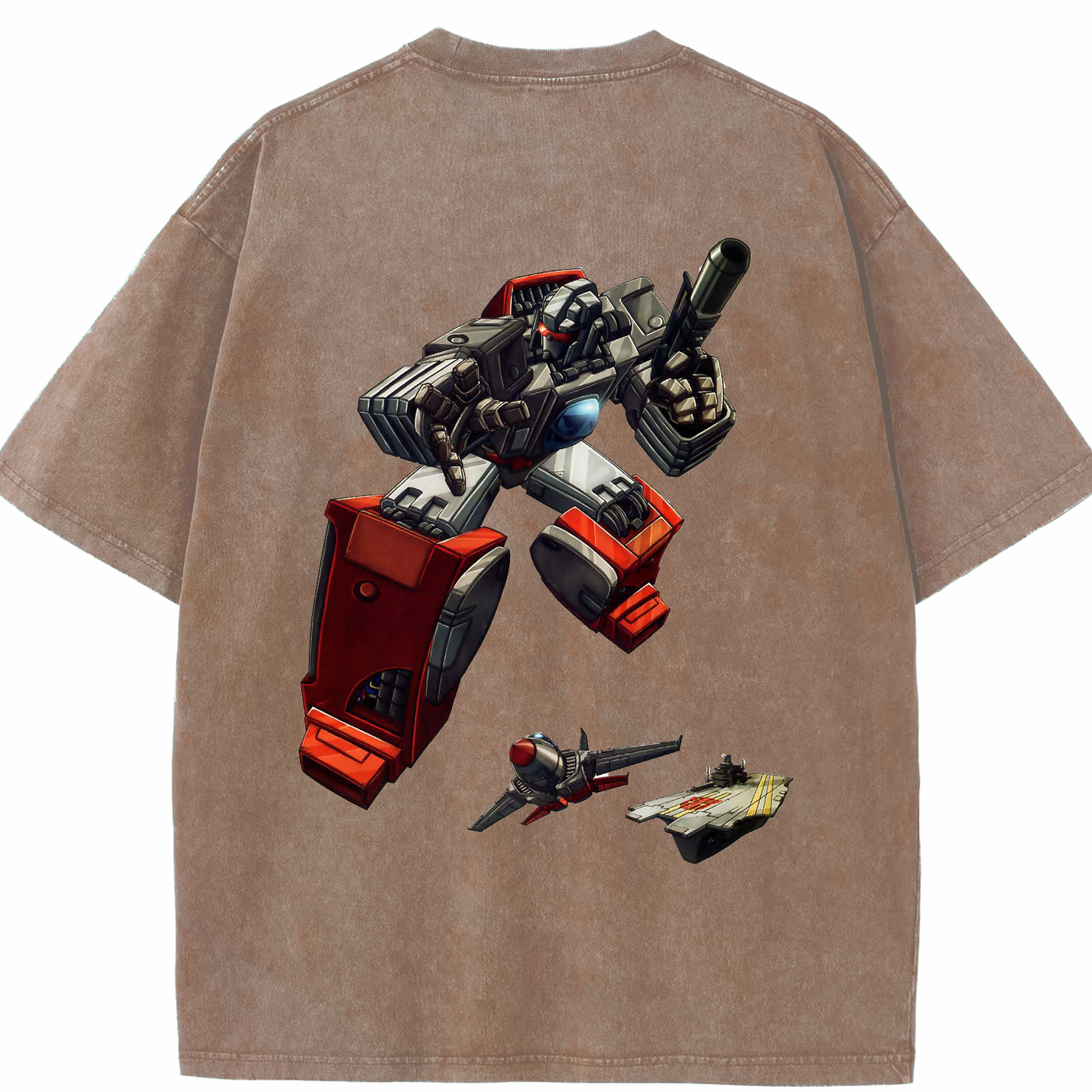 （画像用）  綿100% ヴィンテージ風 半袖Tシャツ（背面プリント）