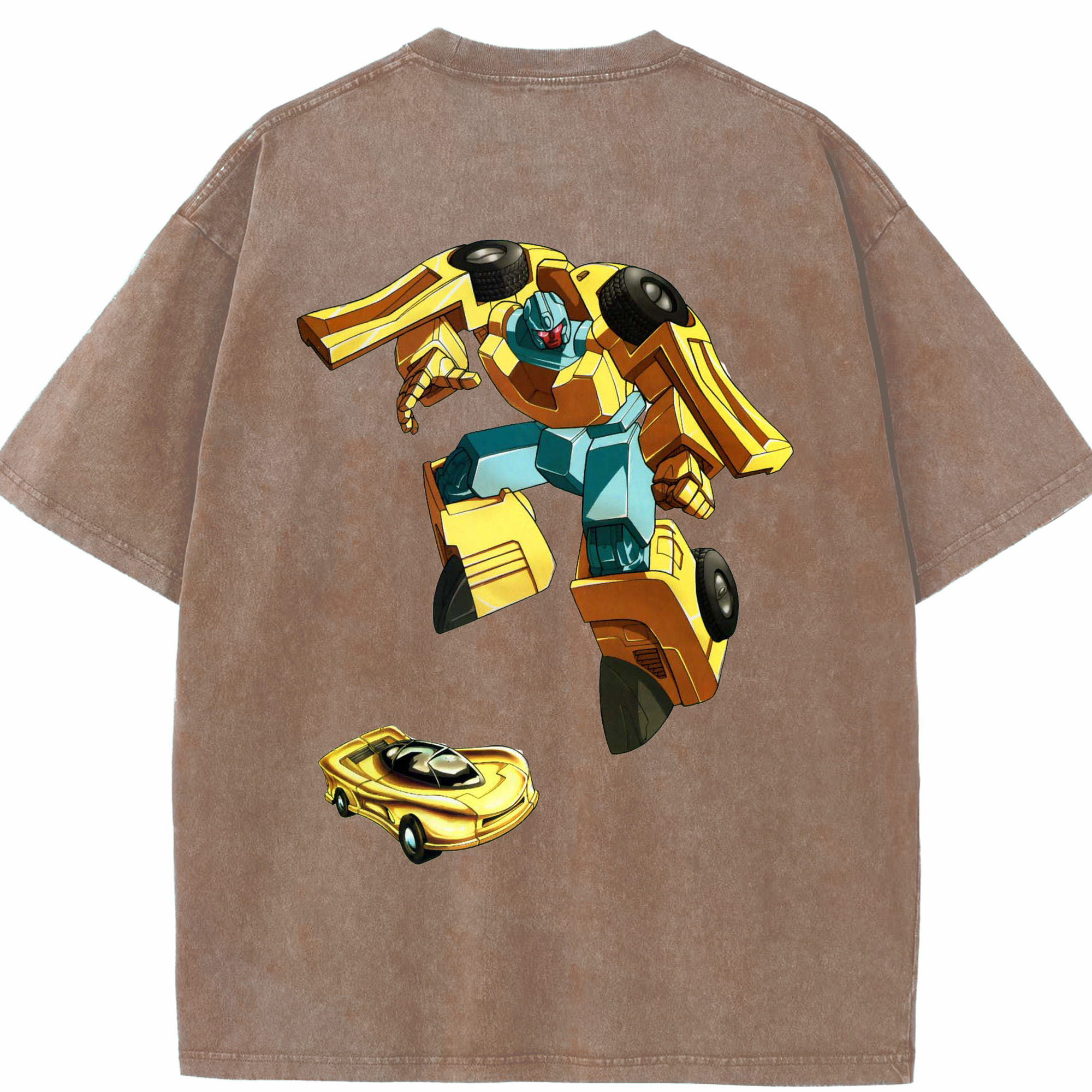 （画像用）  綿100% ヴィンテージ風 半袖Tシャツ（背面プリント）