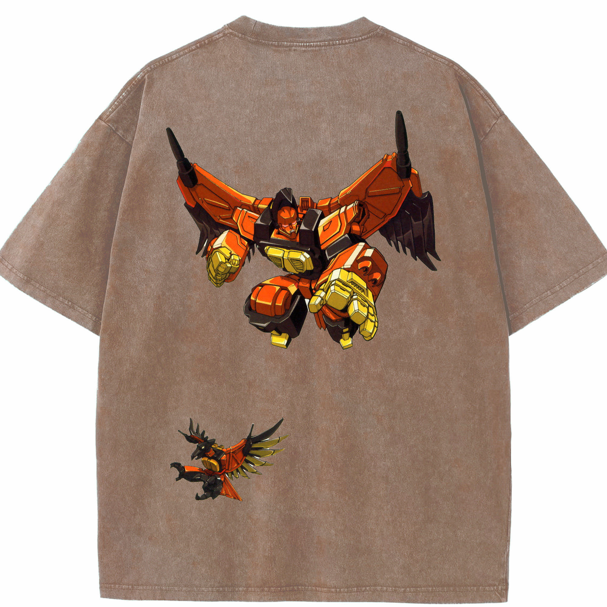 （画像用）  綿100% ヴィンテージ風 半袖Tシャツ（背面プリント）