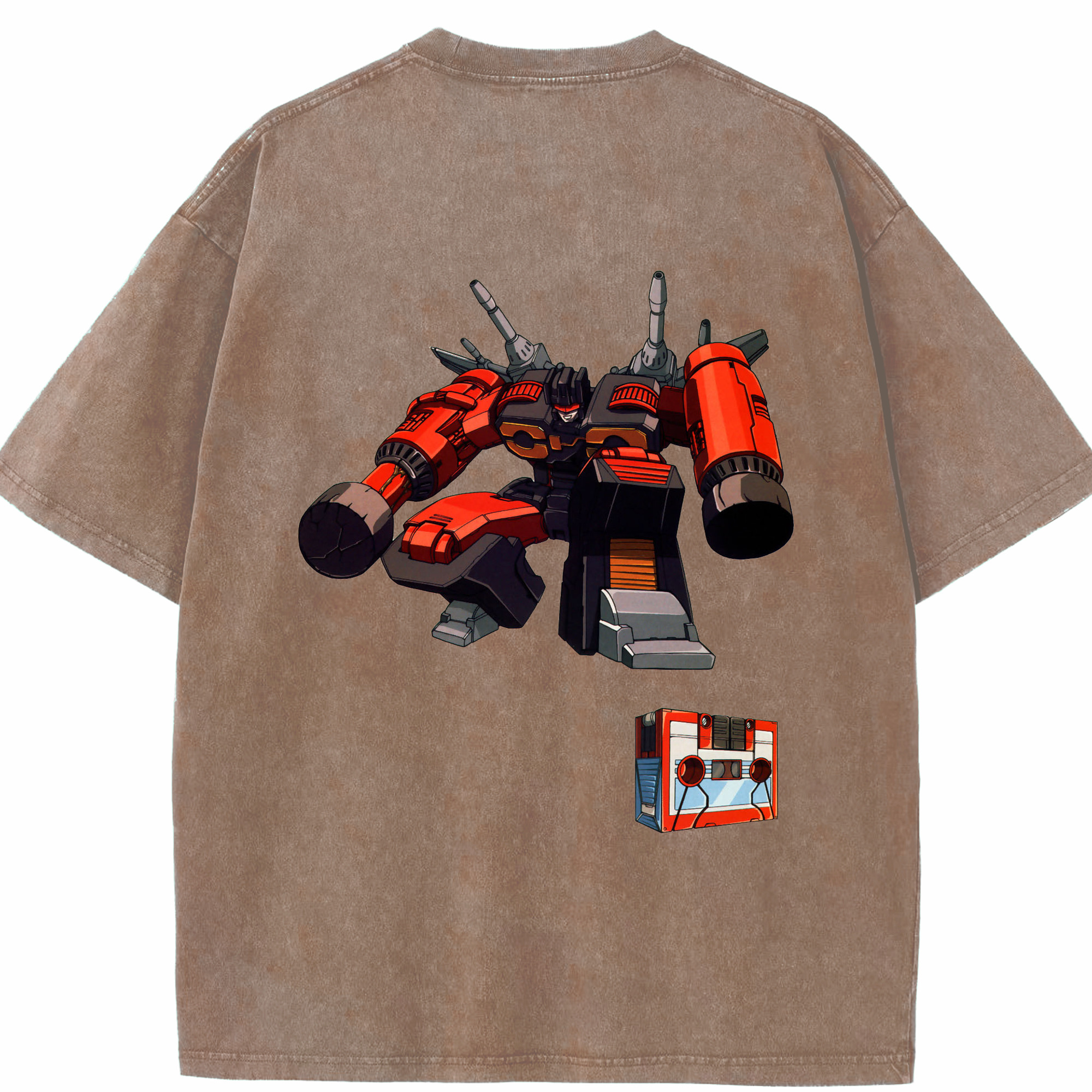 （画像用）  綿100% ヴィンテージ風 半袖Tシャツ（背面プリント）