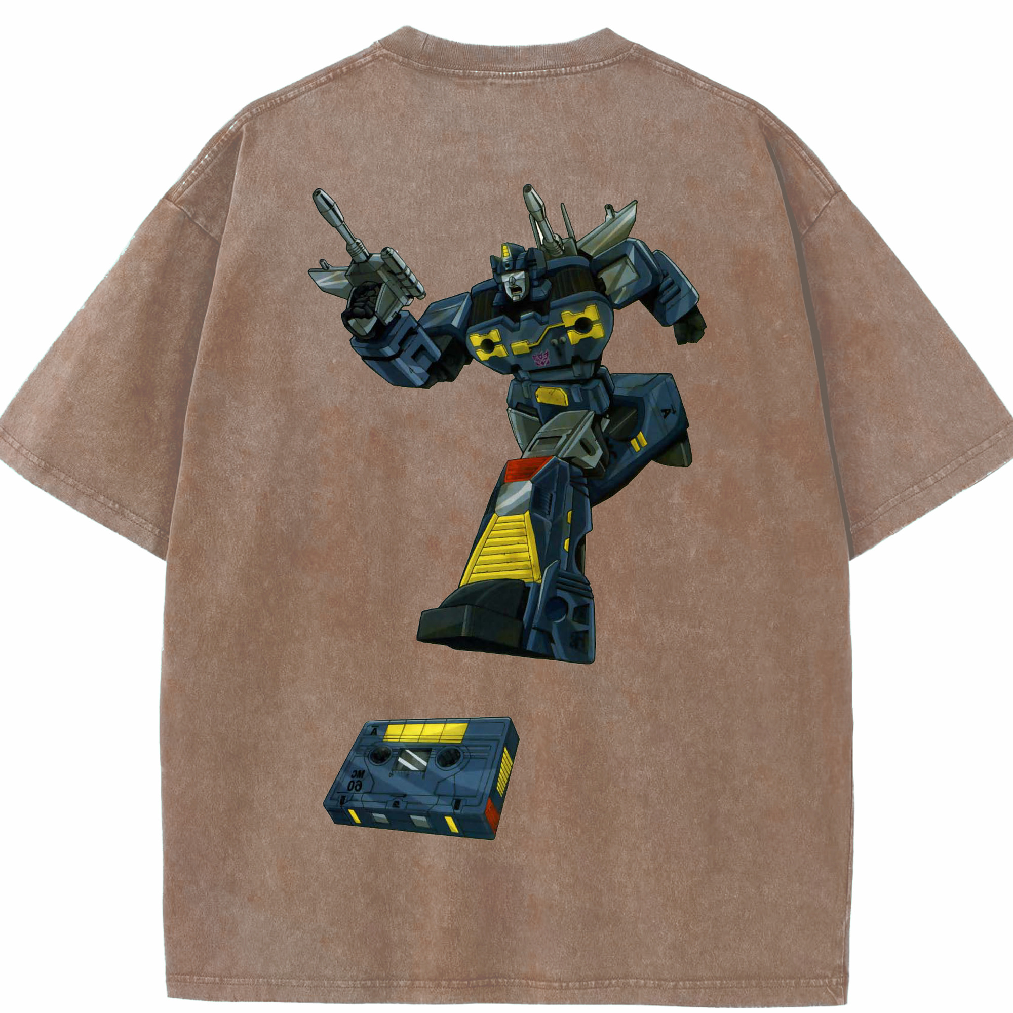 （画像用）  綿100% ヴィンテージ風 半袖Tシャツ（背面プリント）