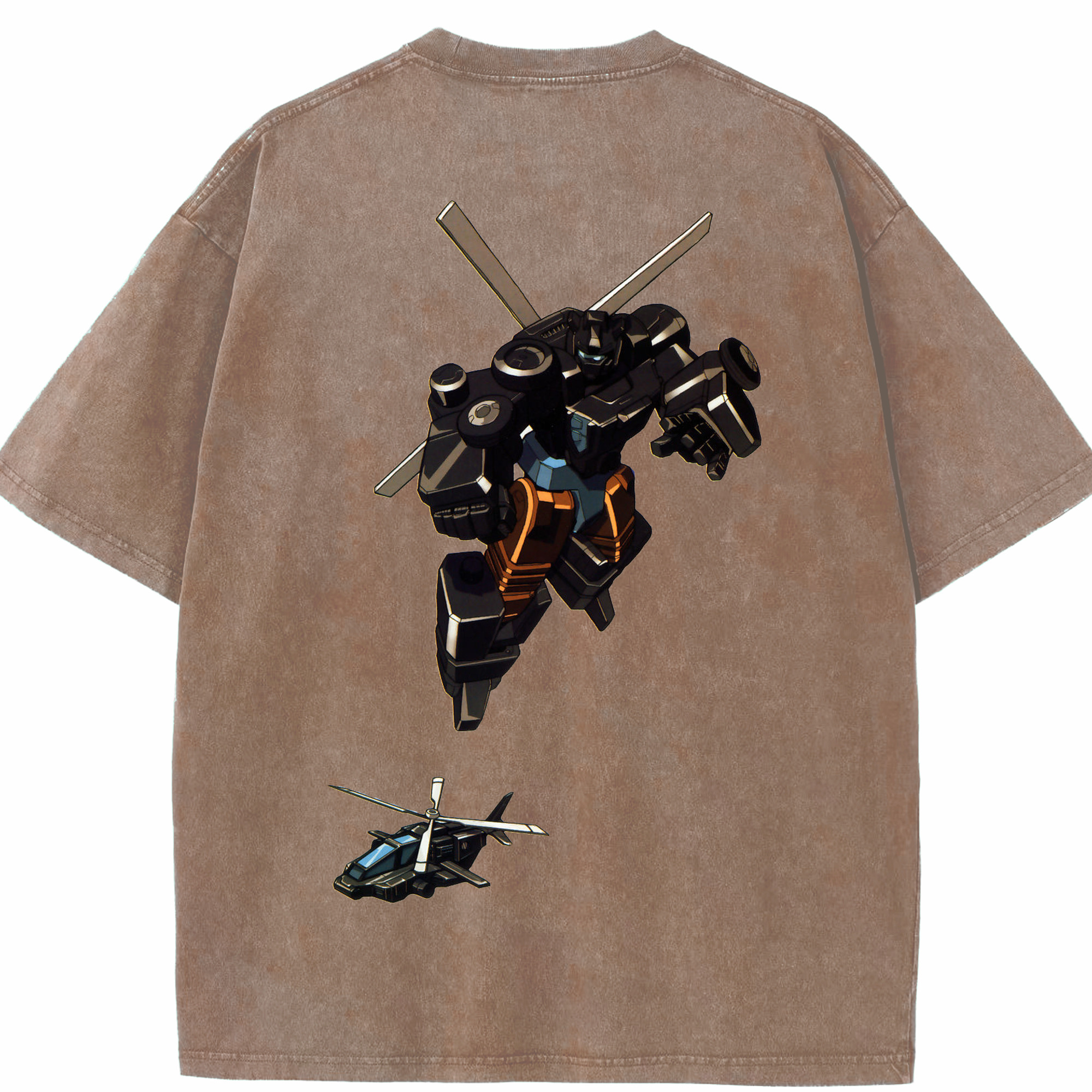 （画像用）  綿100% ヴィンテージ風 半袖Tシャツ（背面プリント）