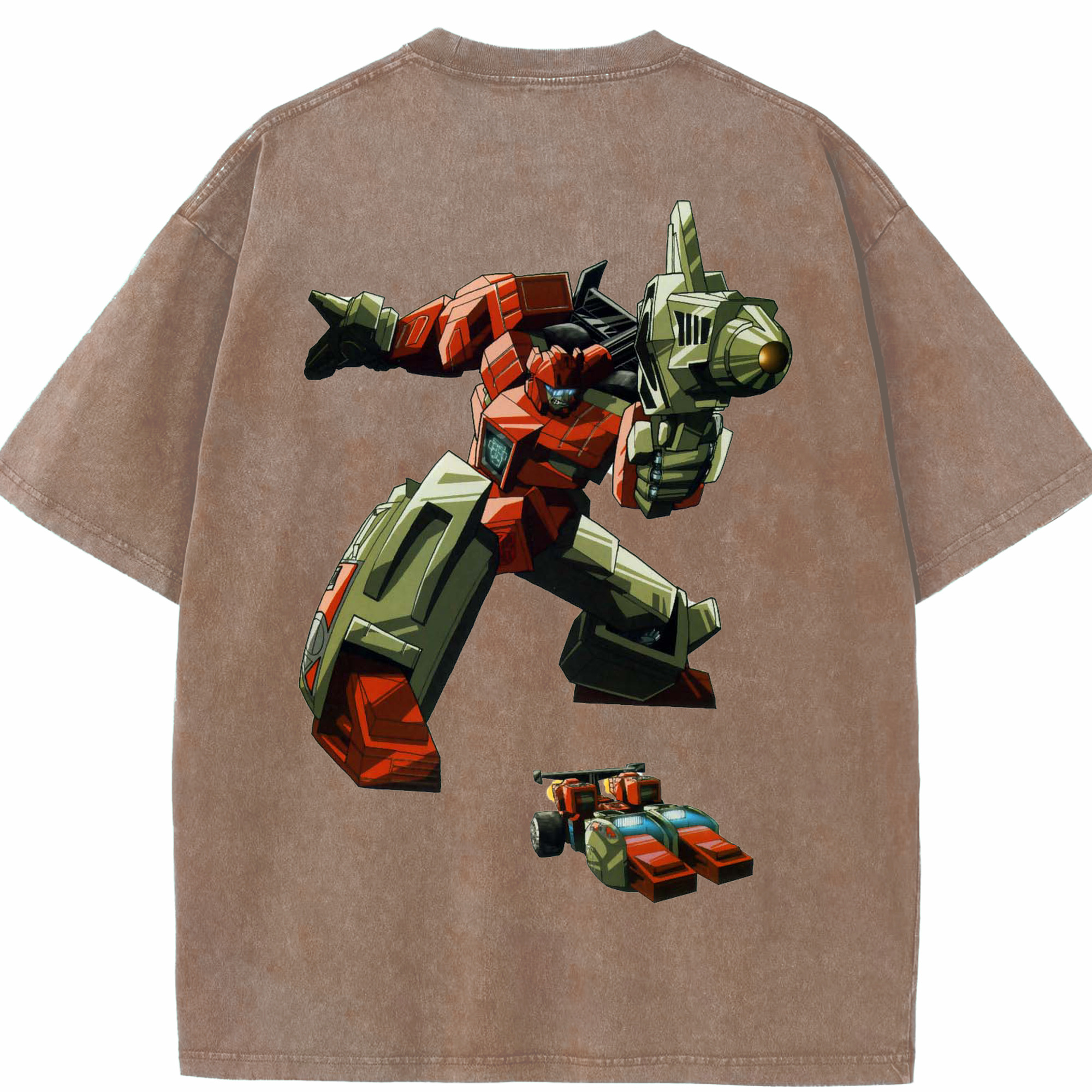 （画像用）  綿100% ヴィンテージ風 半袖Tシャツ（背面プリント）