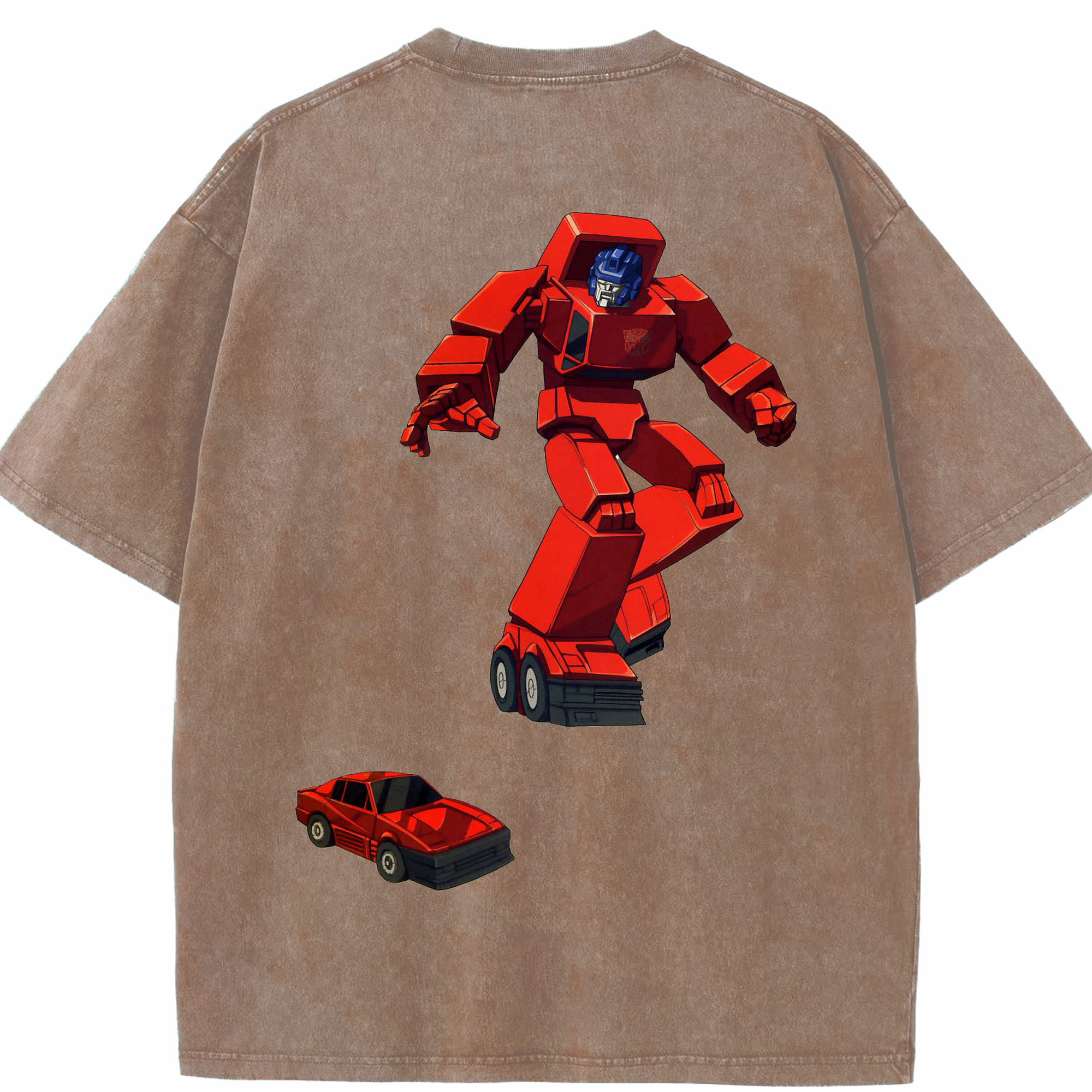 （画像用）  綿100% ヴィンテージ風 半袖Tシャツ（背面プリント）