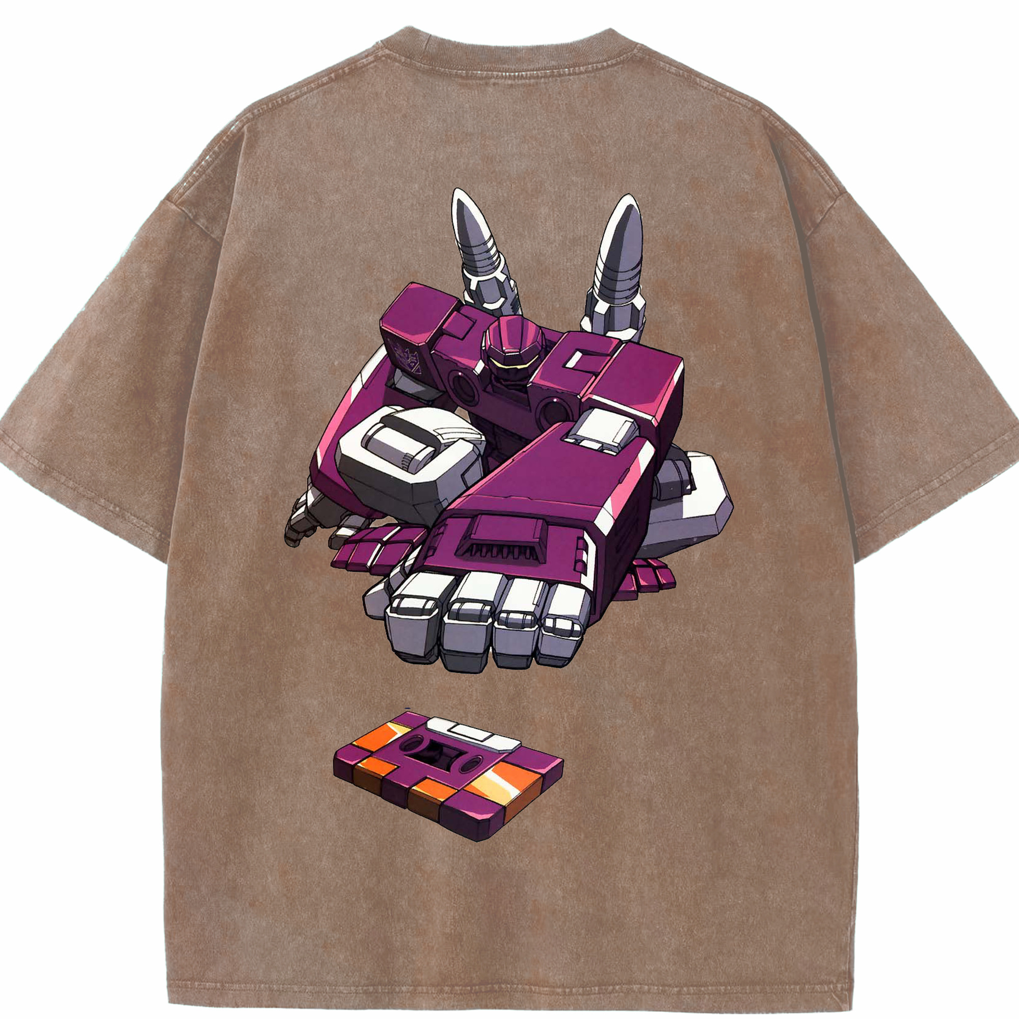 （画像用）  綿100% ヴィンテージ風 半袖Tシャツ（背面プリント）