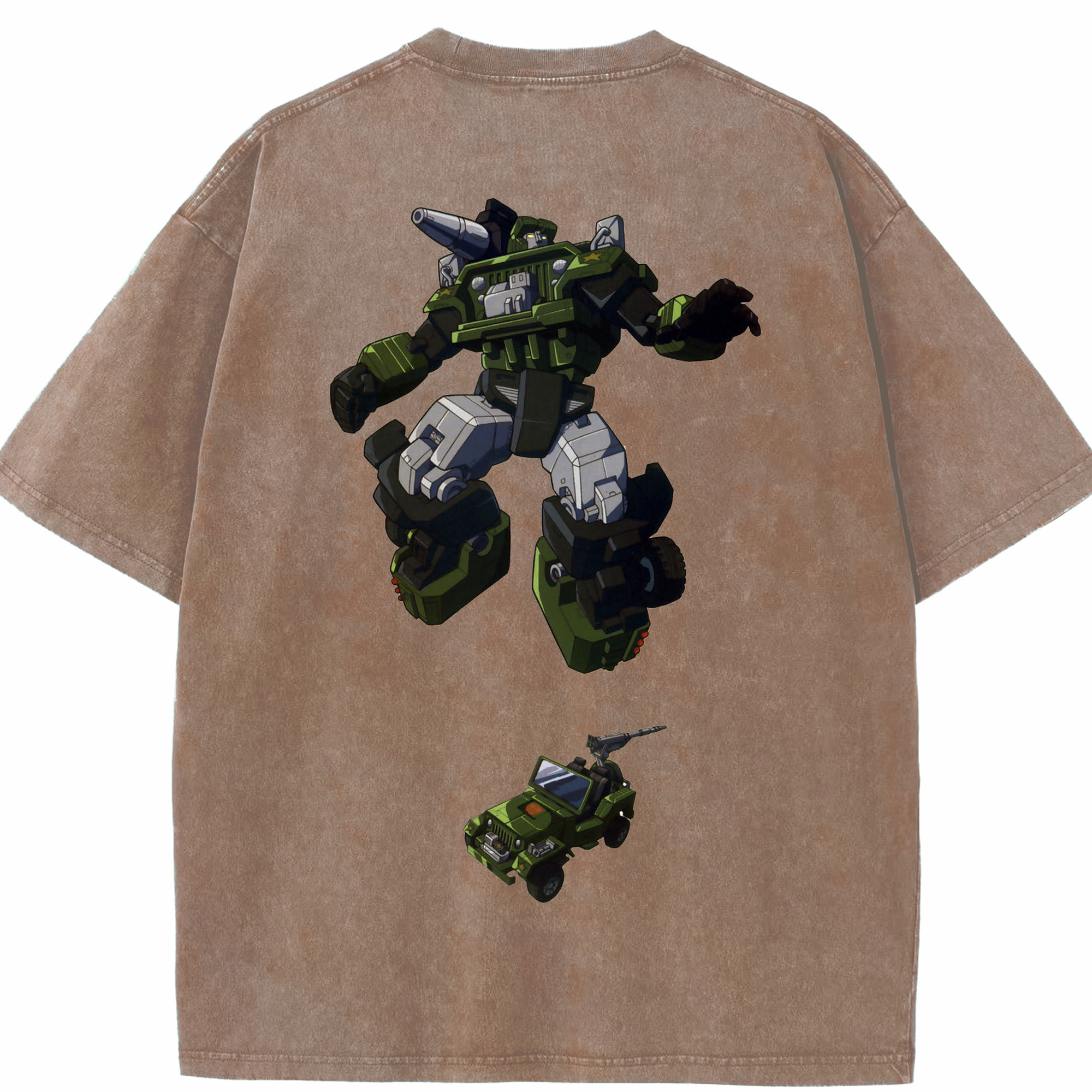 （画像用）  綿100% ヴィンテージ風 半袖Tシャツ（背面プリント）
