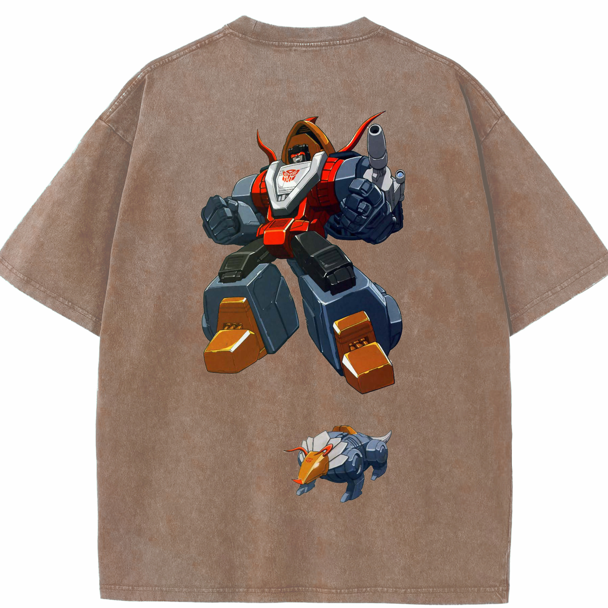 （画像用）  綿100% ヴィンテージ風 半袖Tシャツ（背面プリント）