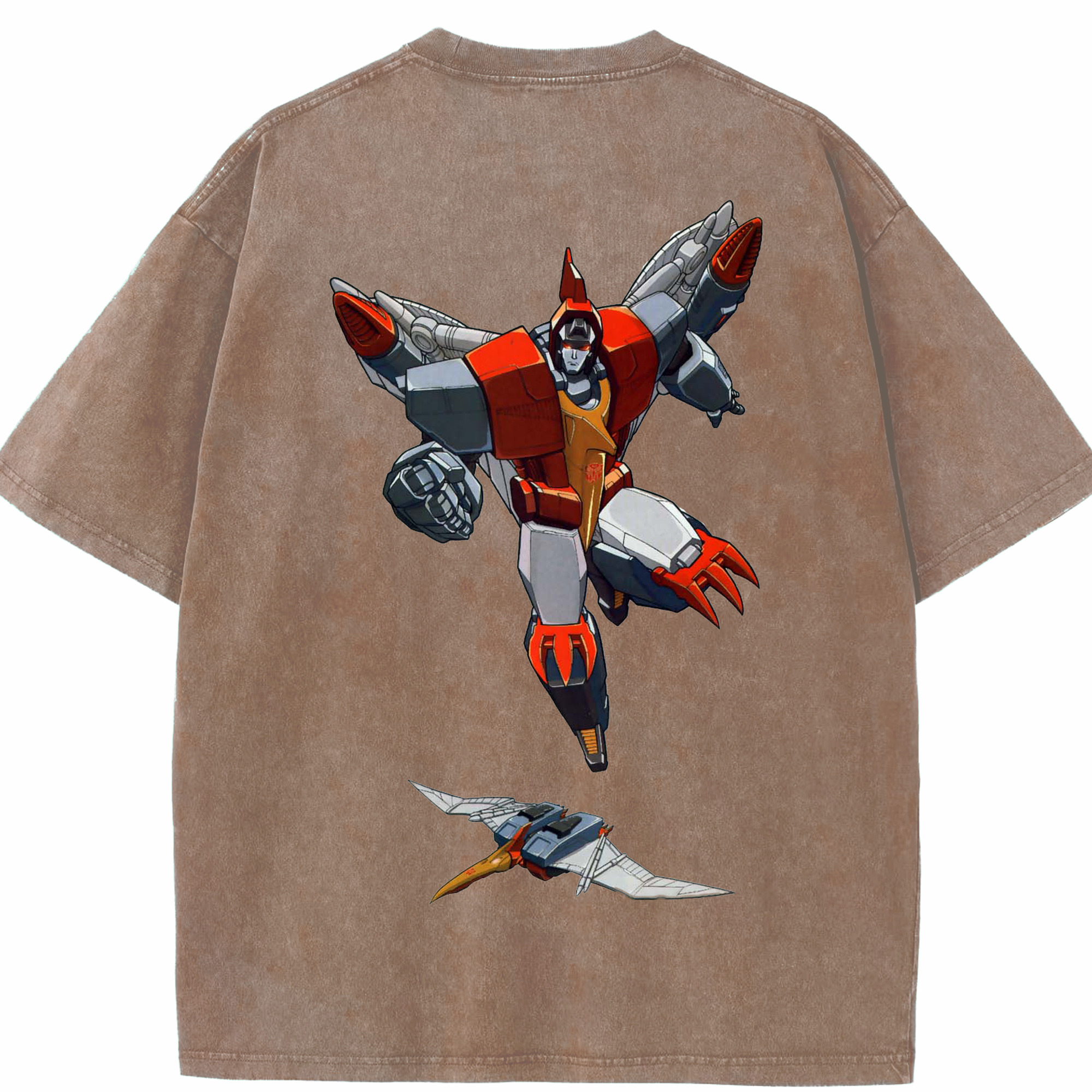 （画像用）  綿100% ヴィンテージ風 半袖Tシャツ（背面プリント）