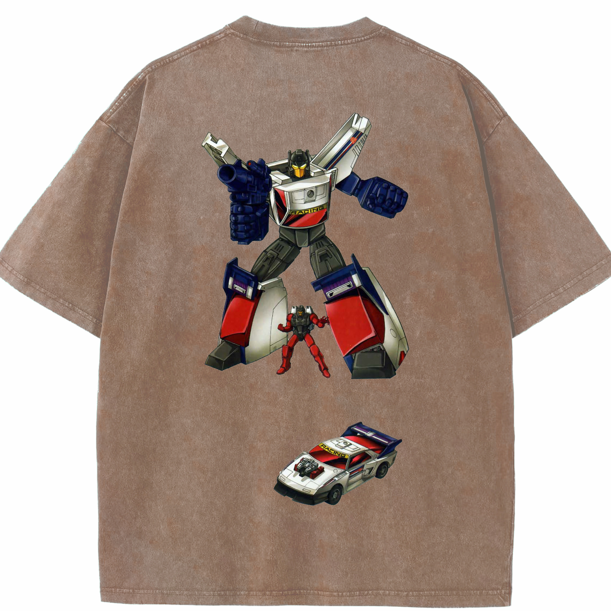（画像用）  綿100% ヴィンテージ風 半袖Tシャツ（背面プリント）