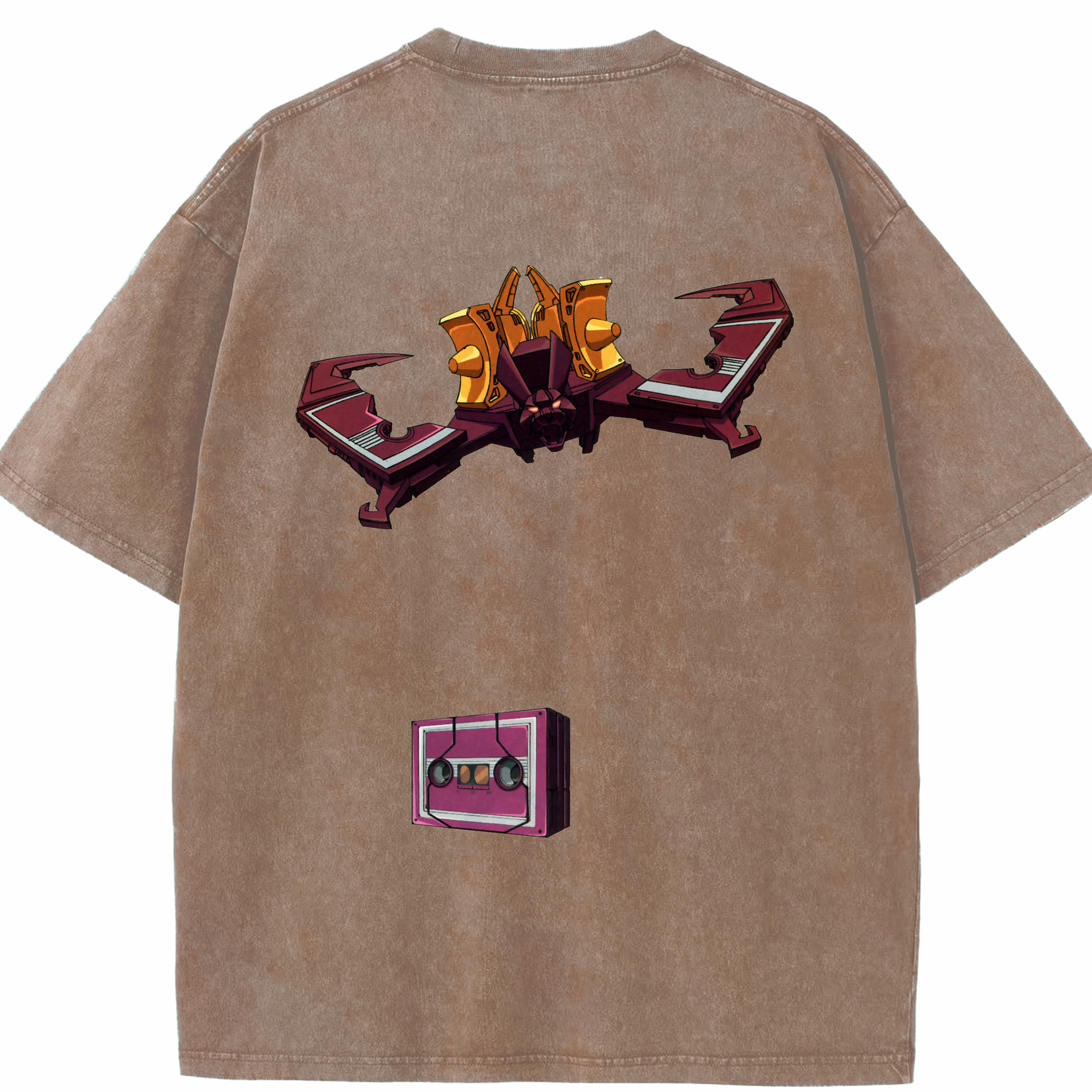 （画像用）  綿100% ヴィンテージ風 半袖Tシャツ（背面プリント）