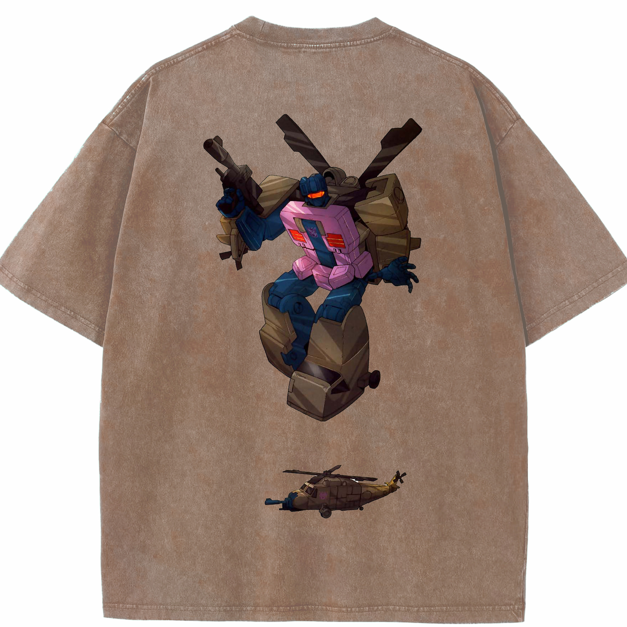 （画像用）  綿100% ヴィンテージ風 半袖Tシャツ（背面プリント）
