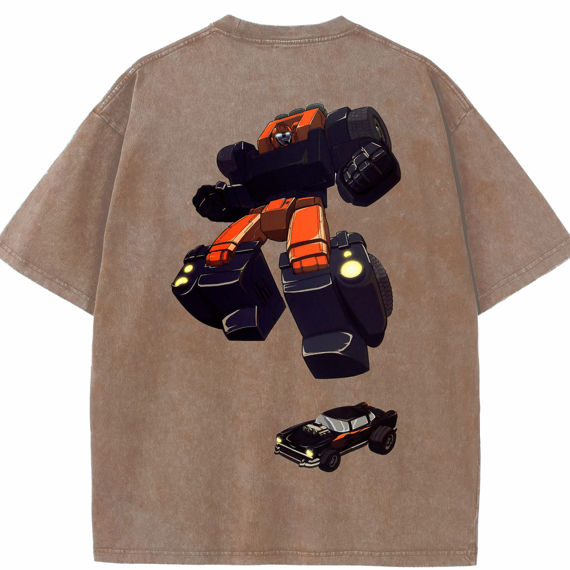 （画像用）  綿100% ヴィンテージ風 半袖Tシャツ（背面プリント）