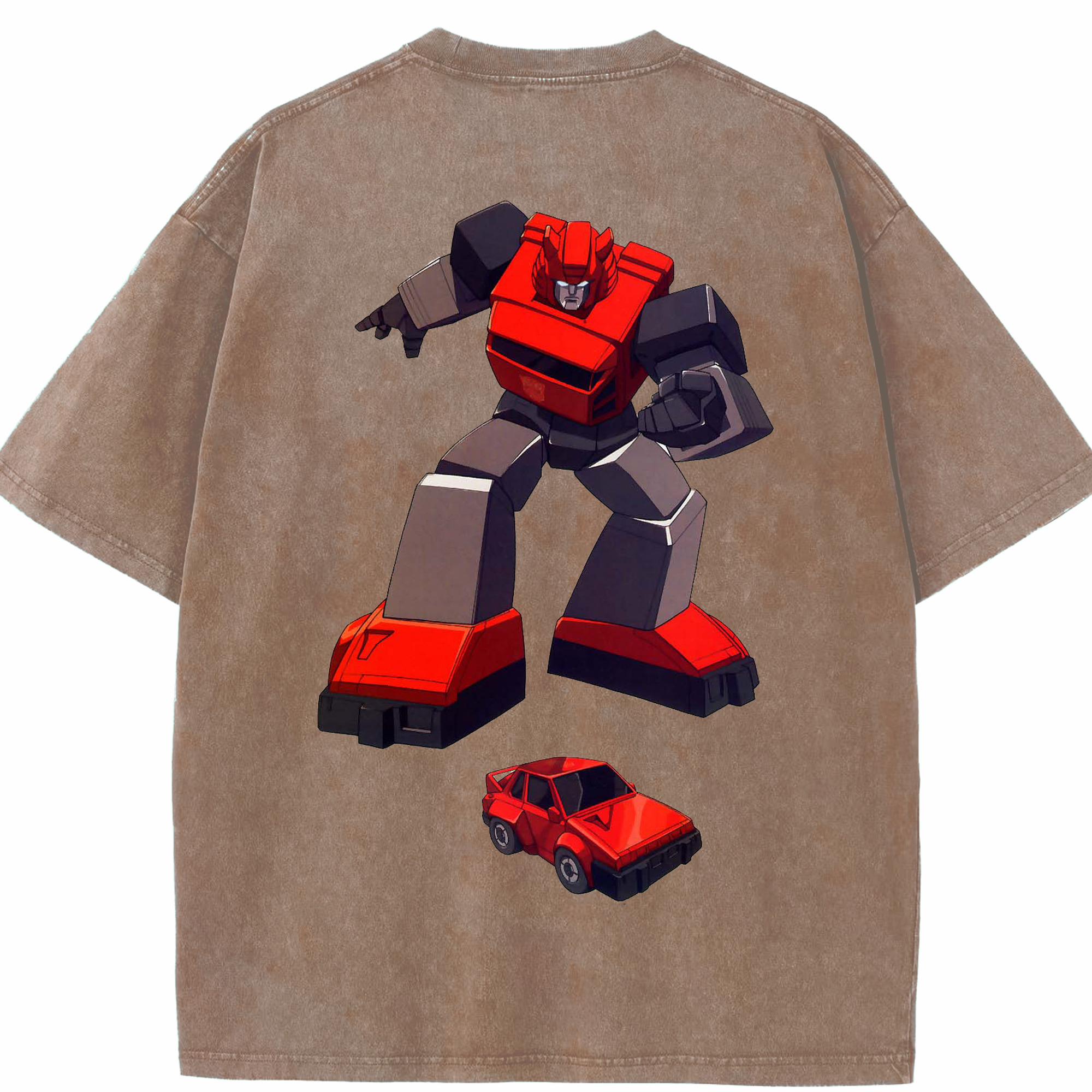 （画像用）  綿100% ヴィンテージ風 半袖Tシャツ（背面プリント）