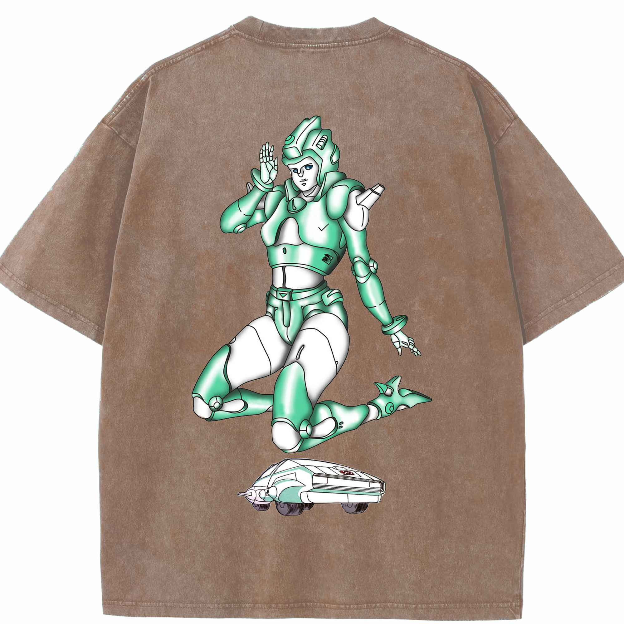 （画像用）  綿100% ヴィンテージ風 半袖Tシャツ（背面プリント）