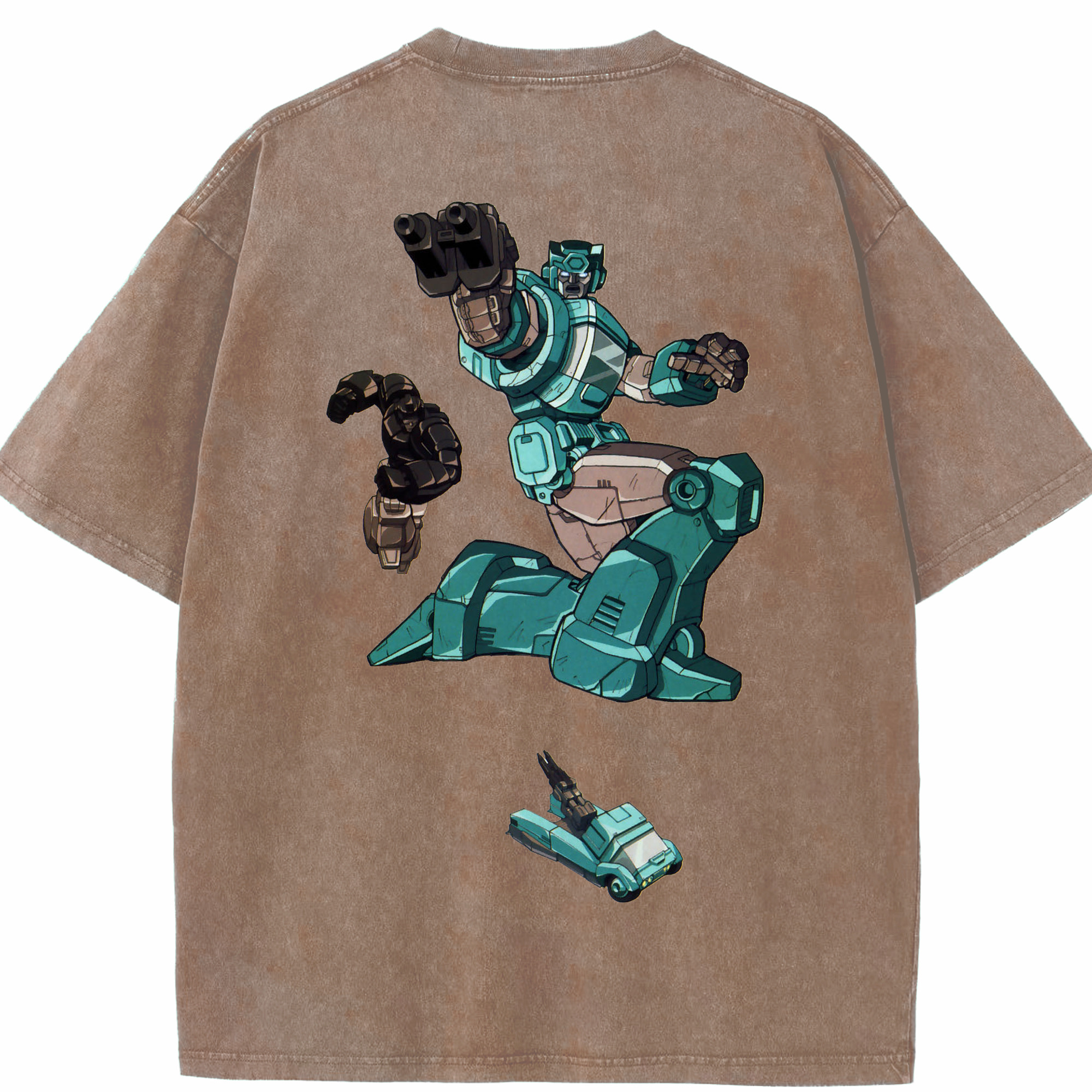 （画像用）  綿100% ヴィンテージ風 半袖Tシャツ（背面プリント）