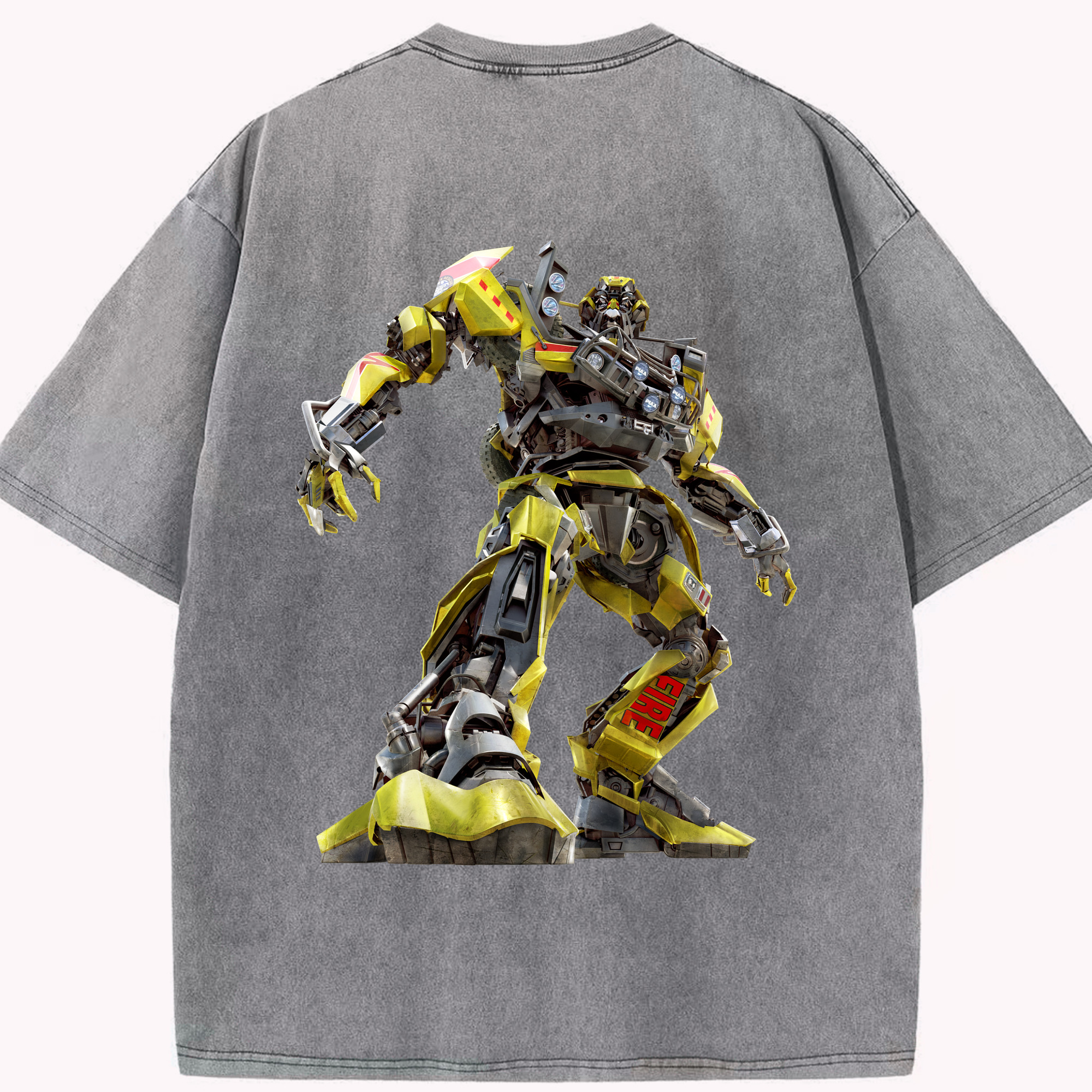 （画像用）  綿100% ヴィンテージ風 半袖Tシャツ（背面プリント）