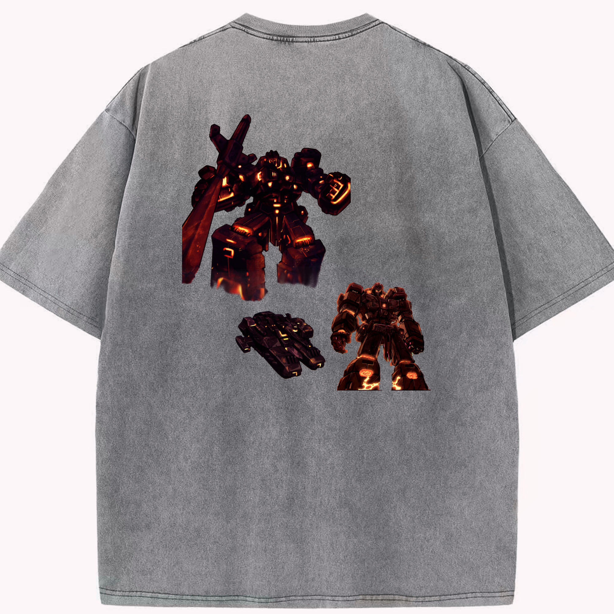 （画像用）  綿100% ヴィンテージ風 半袖Tシャツ（背面プリント）