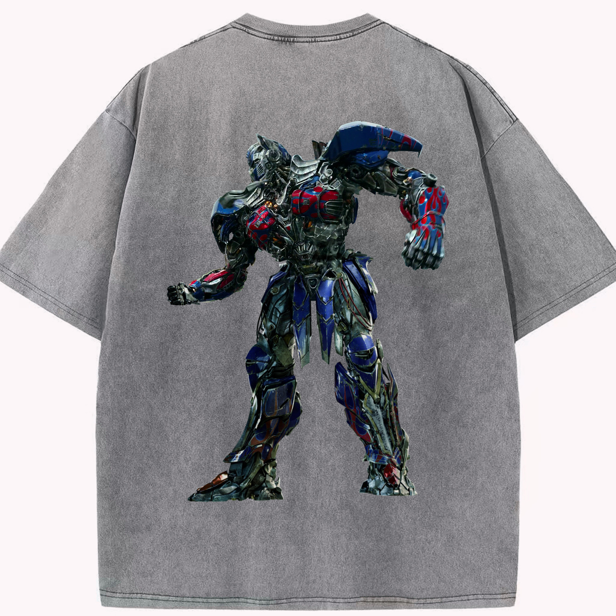（画像用）  綿100% ヴィンテージ風 半袖Tシャツ（背面プリント）