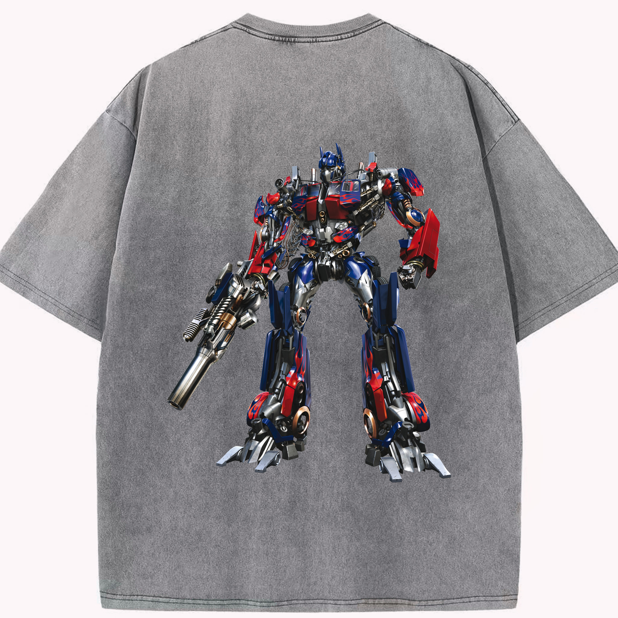 （画像用）  綿100% ヴィンテージ風 半袖Tシャツ（背面プリント）