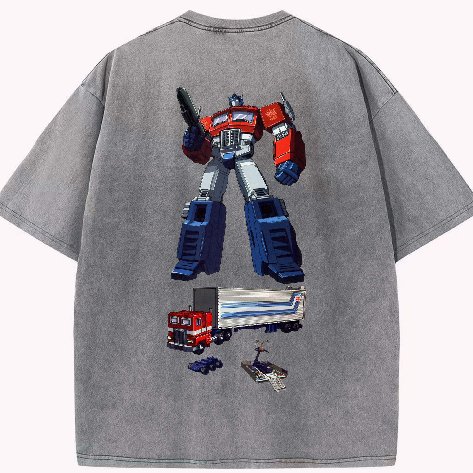 （画像用）  綿100% ヴィンテージ風 半袖Tシャツ（背面プリント）
