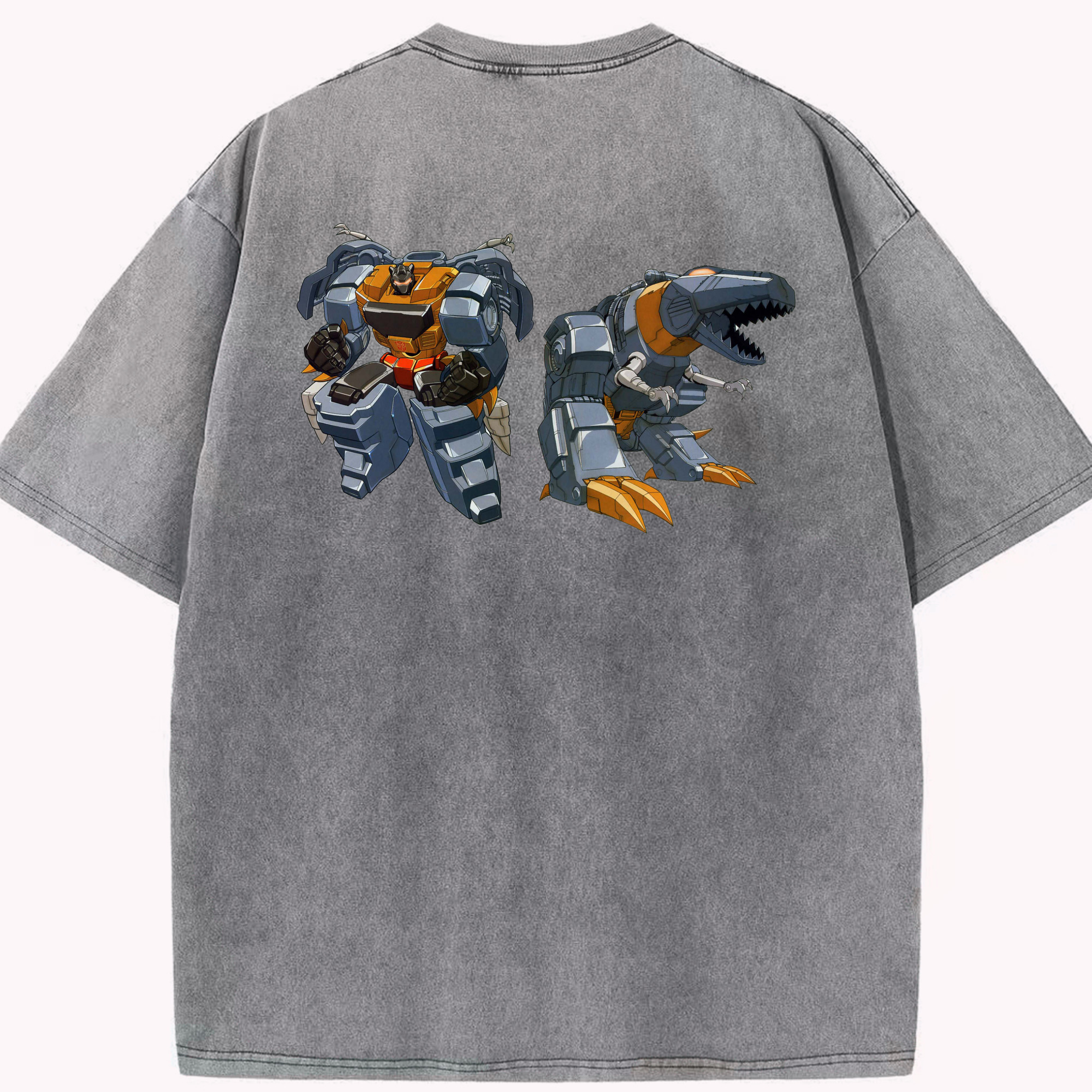（画像用）  綿100% ヴィンテージ風 半袖Tシャツ（背面プリント）
