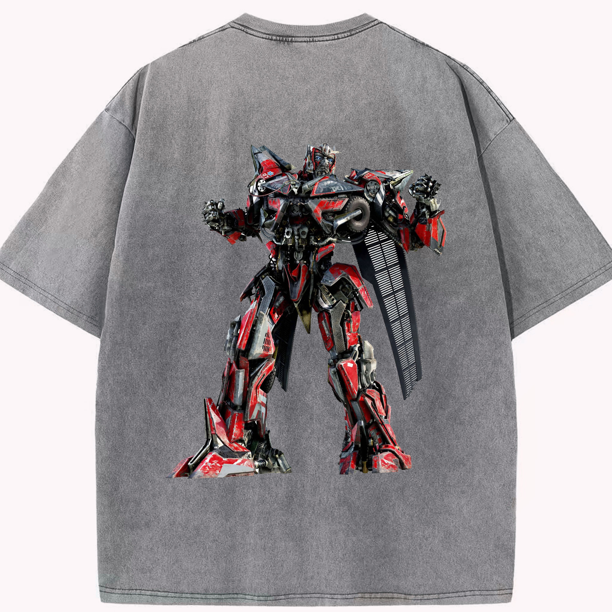（画像用）  綿100% ヴィンテージ風 半袖Tシャツ（背面プリント）