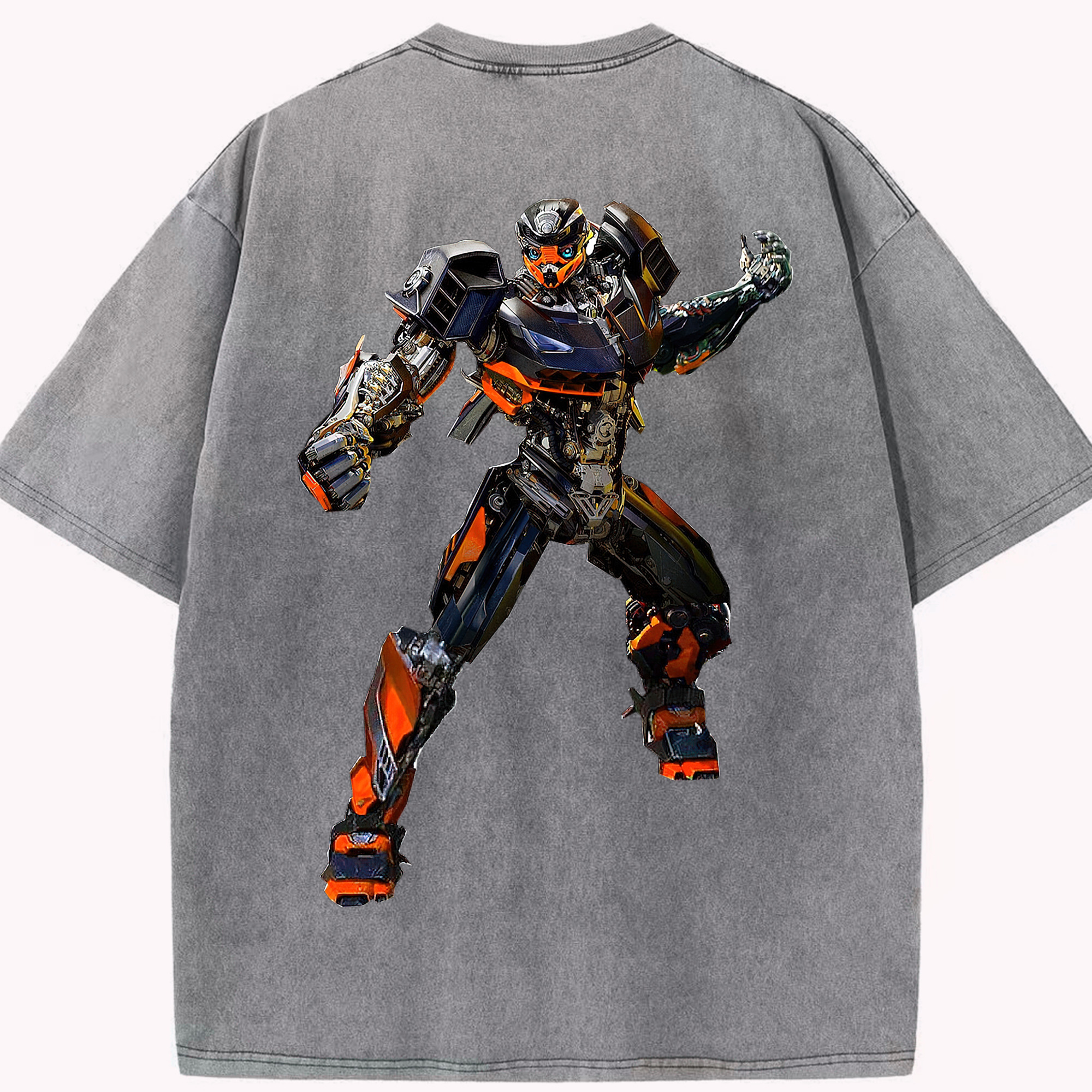 （画像用）  綿100% ヴィンテージ風 半袖Tシャツ（背面プリント）