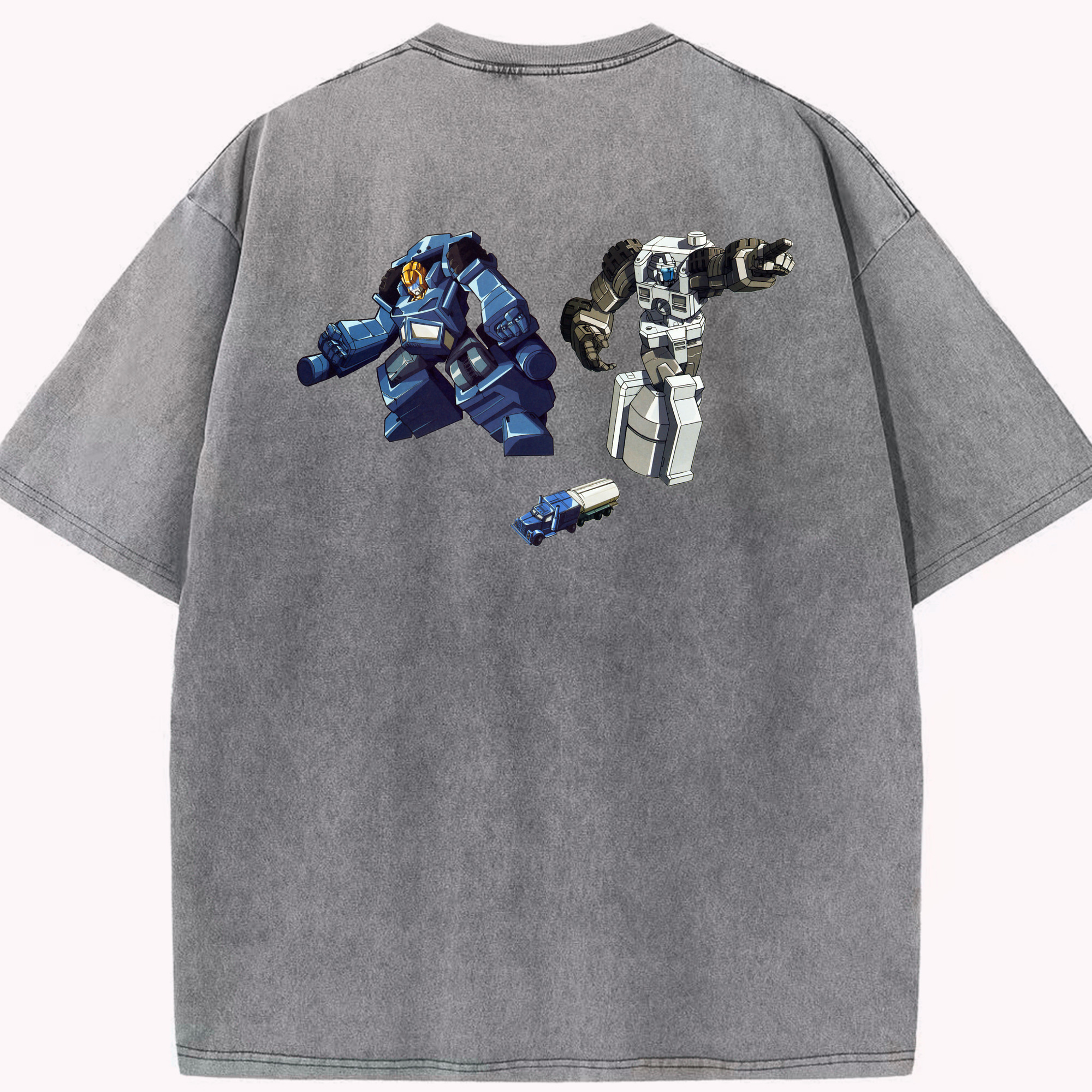 （画像用）  綿100% ヴィンテージ風 半袖Tシャツ（背面プリント）