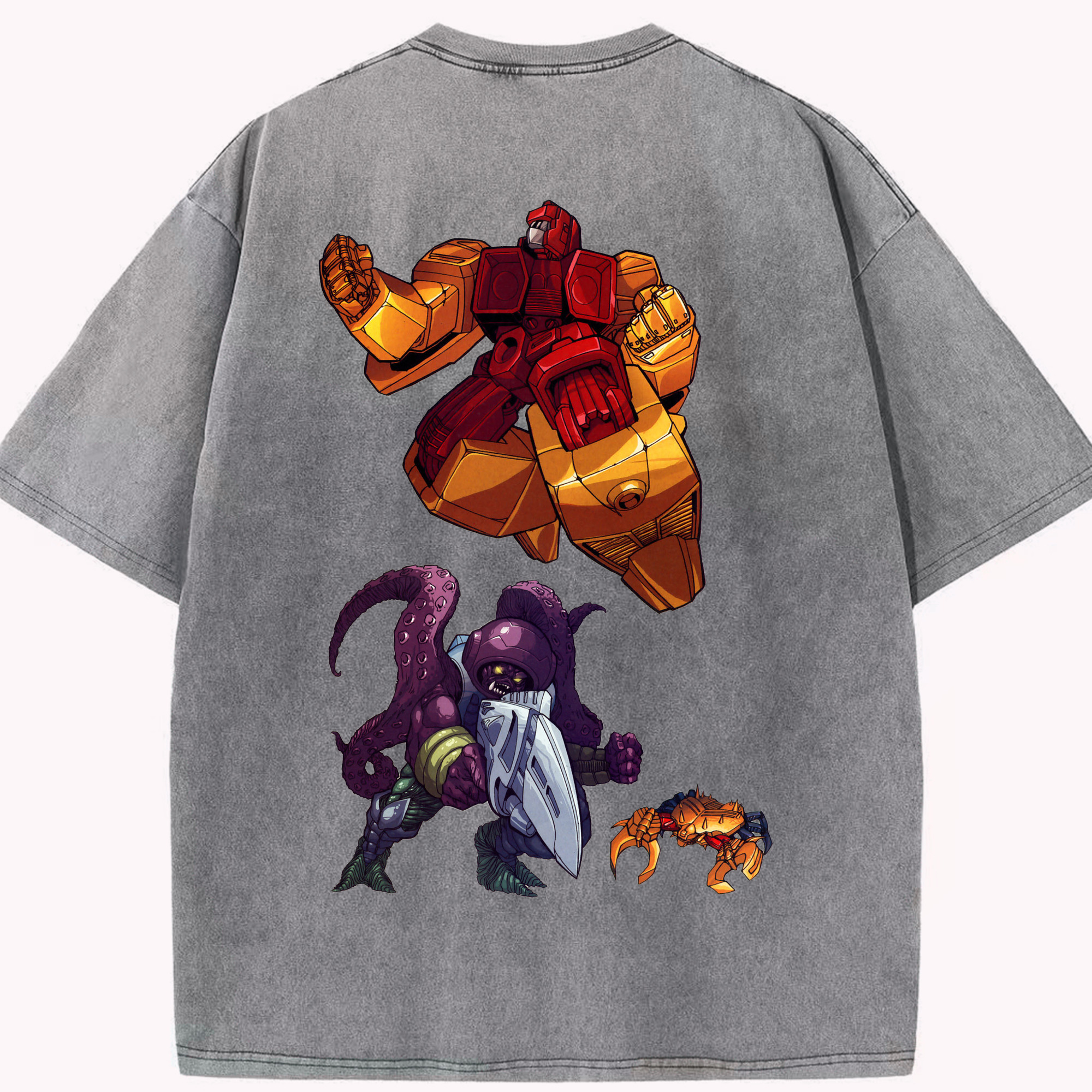 （画像用）  綿100% ヴィンテージ風 半袖Tシャツ（背面プリント）