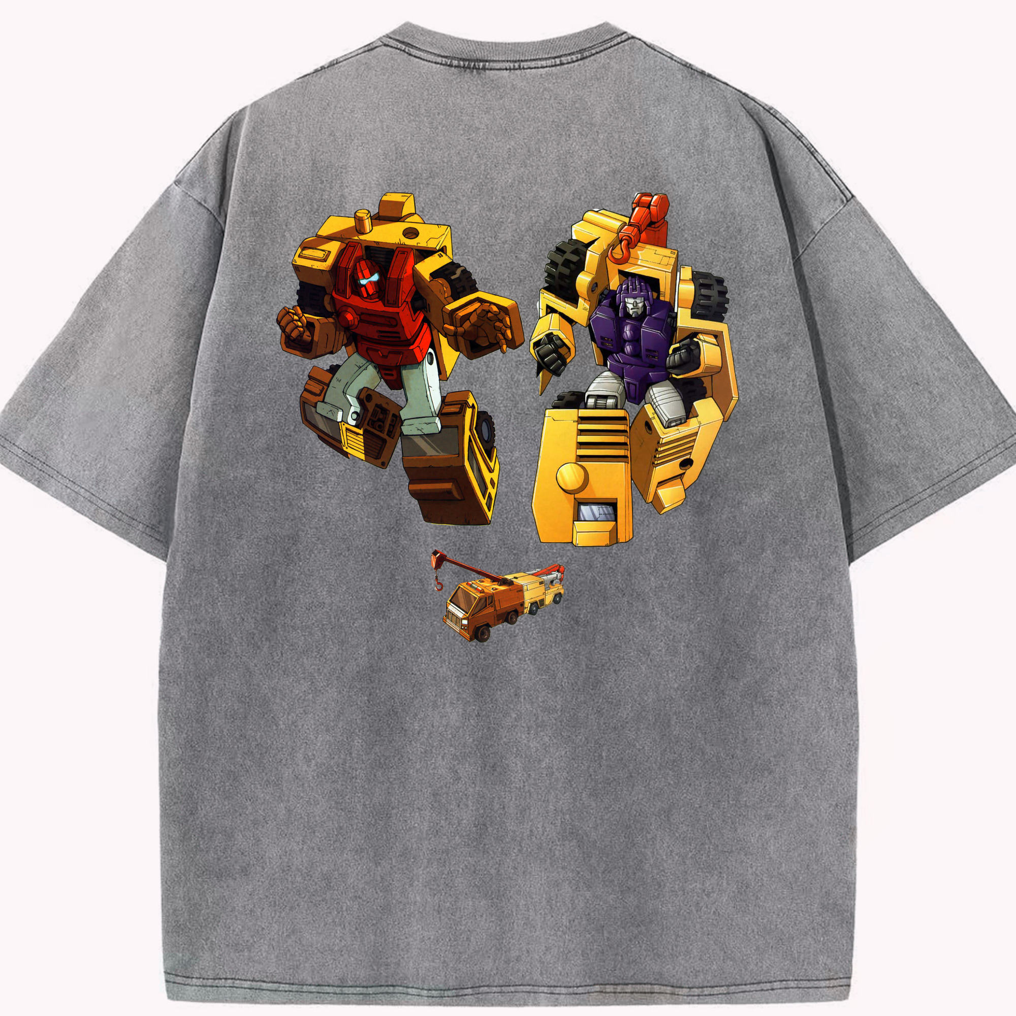 （画像用）  綿100% ヴィンテージ風 半袖Tシャツ（背面プリント）