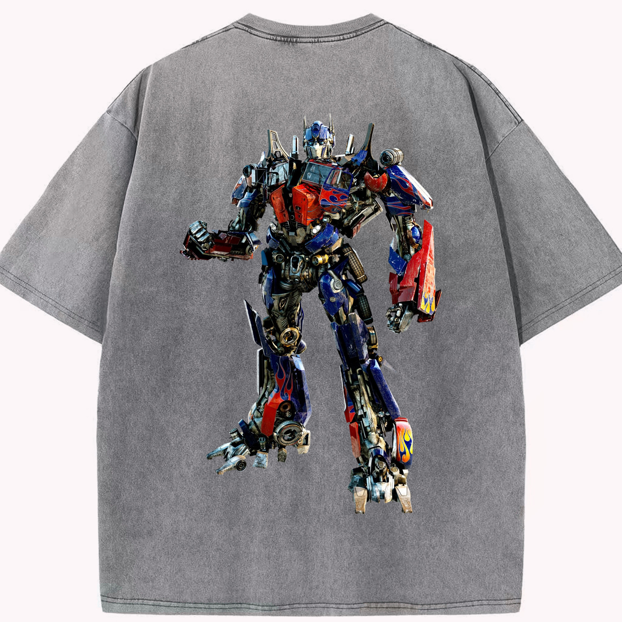 （画像用）  綿100% ヴィンテージ風 半袖Tシャツ（背面プリント）