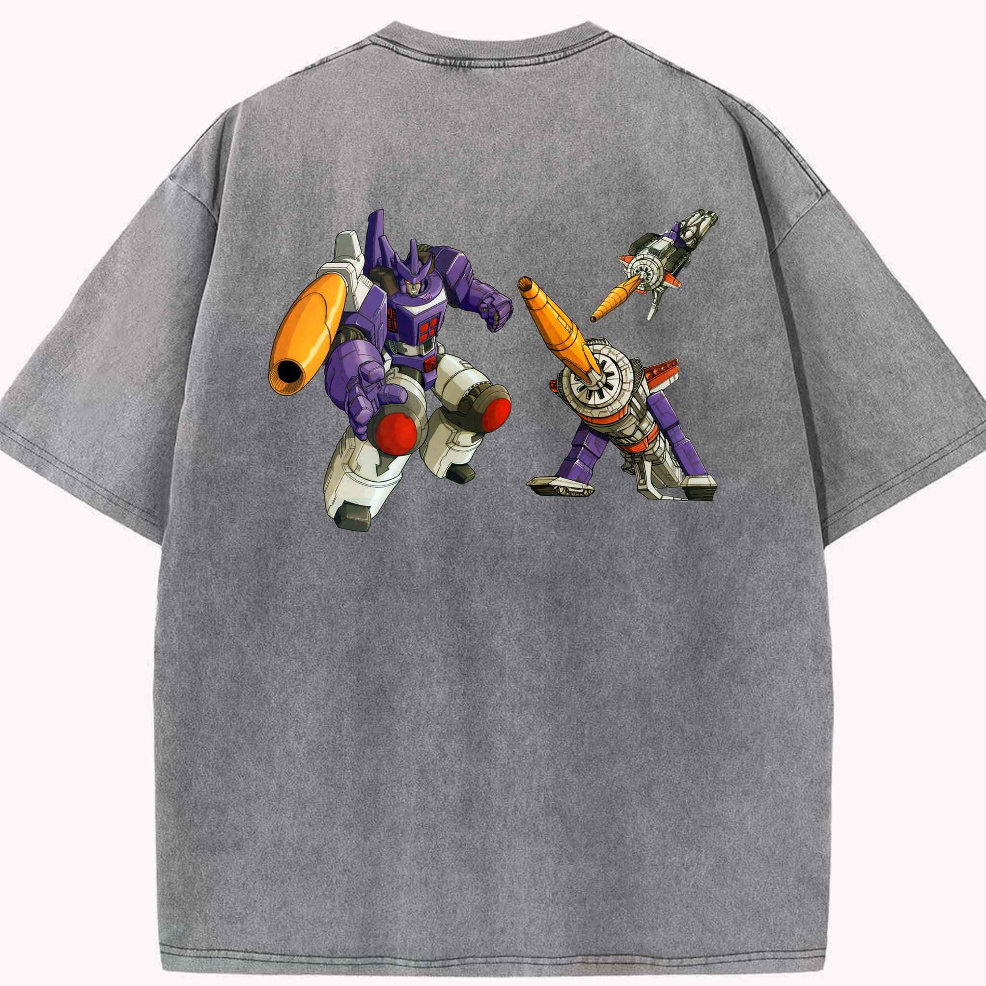 （画像用）  綿100% ヴィンテージ風 半袖Tシャツ（背面プリント）