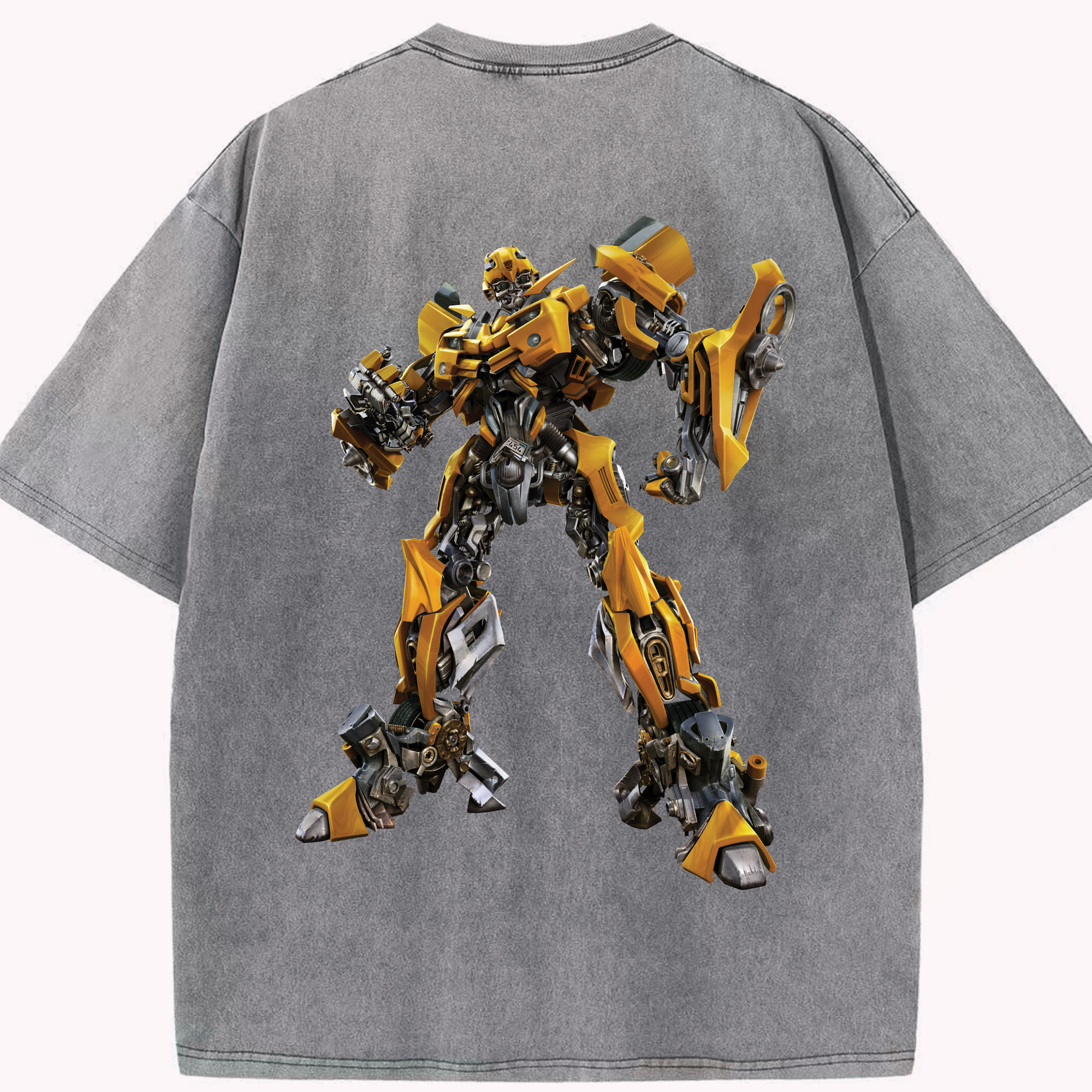 （画像用）  綿100% ヴィンテージ風 半袖Tシャツ（背面プリント）