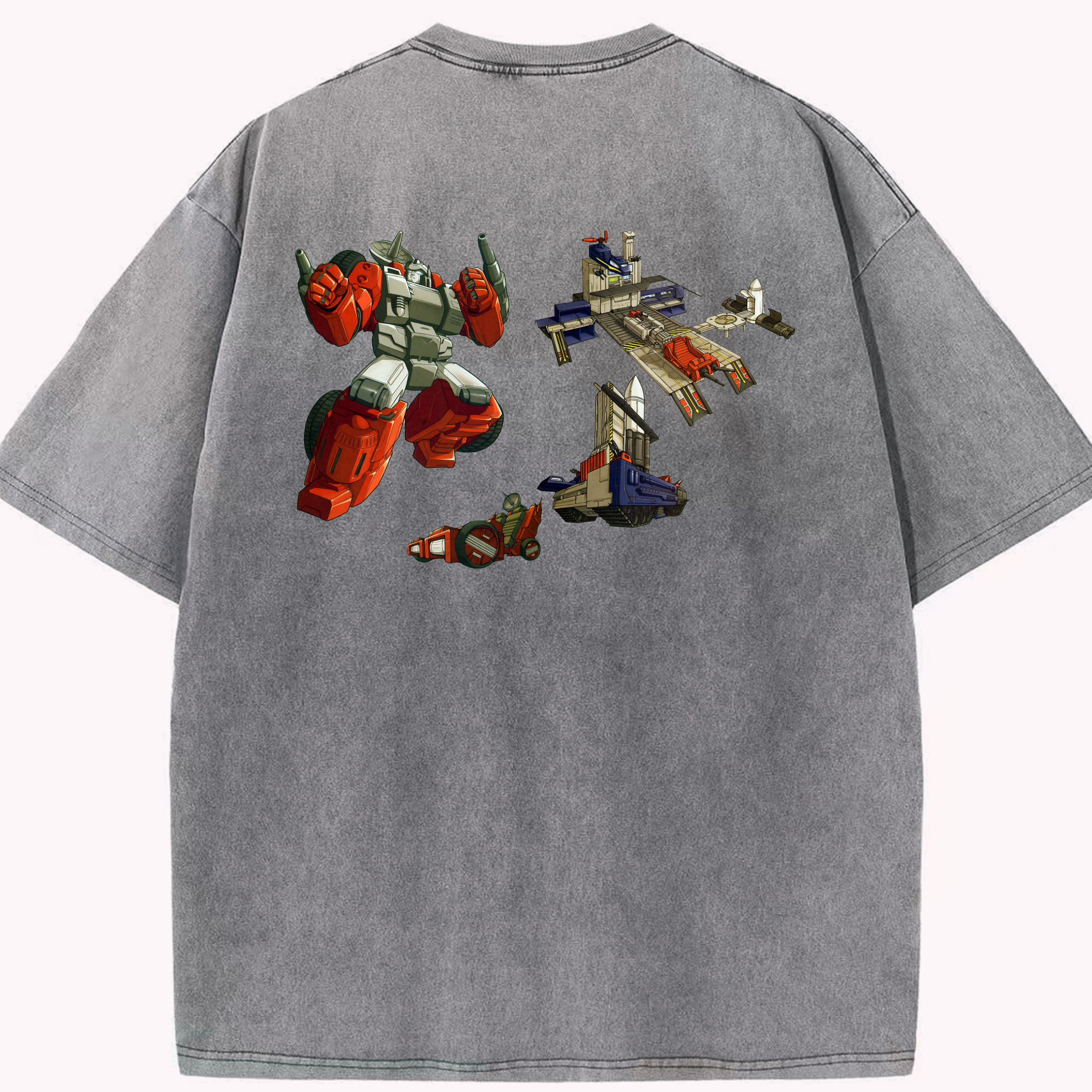 （画像用）  綿100% ヴィンテージ風 半袖Tシャツ（背面プリント）