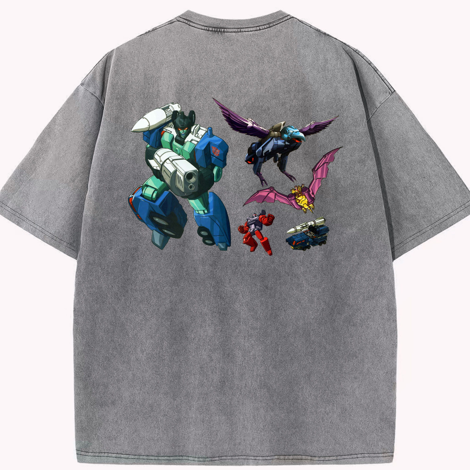 （画像用）  綿100% ヴィンテージ風 半袖Tシャツ（背面プリント）