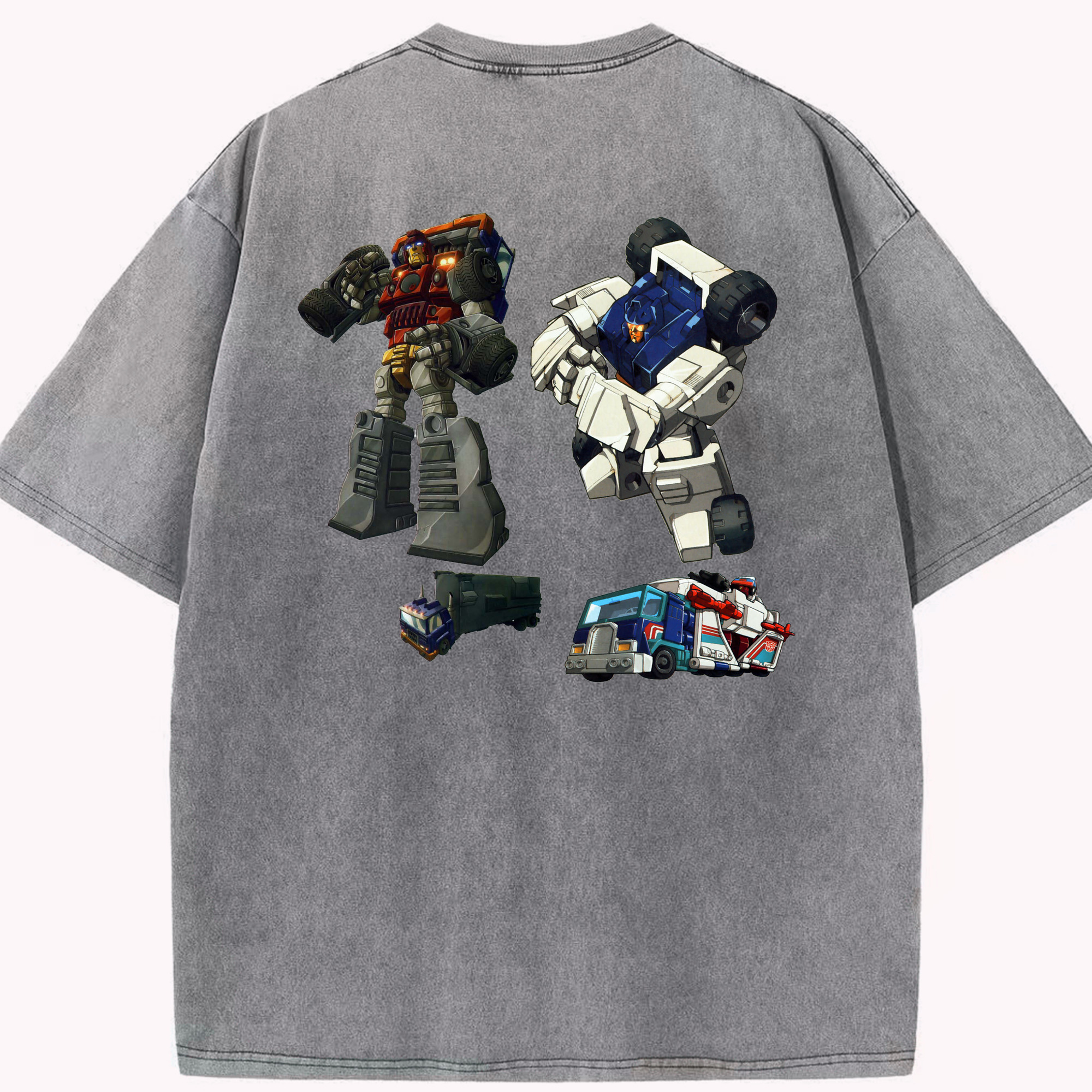 （画像用）  綿100% ヴィンテージ風 半袖Tシャツ（背面プリント）
