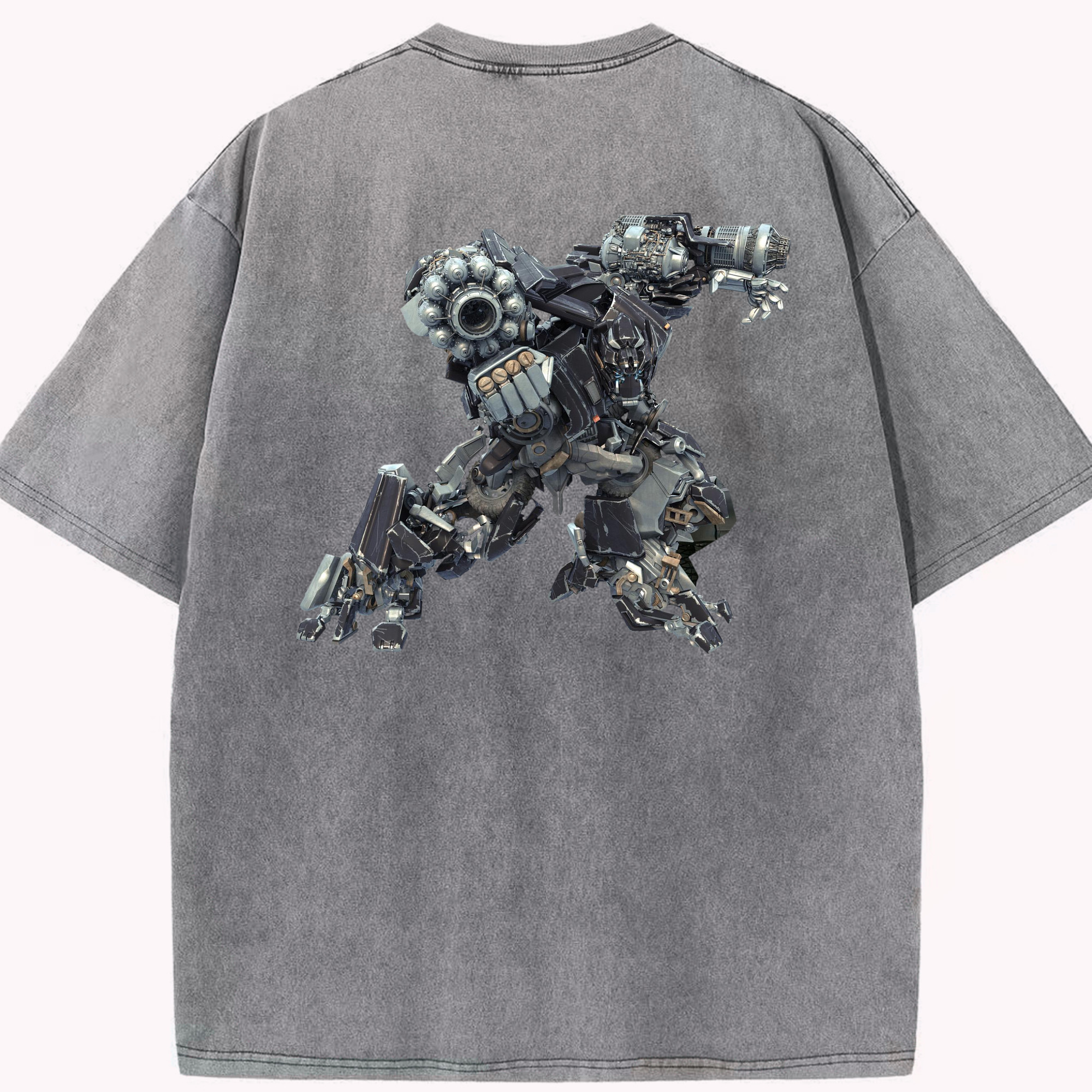 （画像用）  綿100% ヴィンテージ風 半袖Tシャツ（背面プリント）