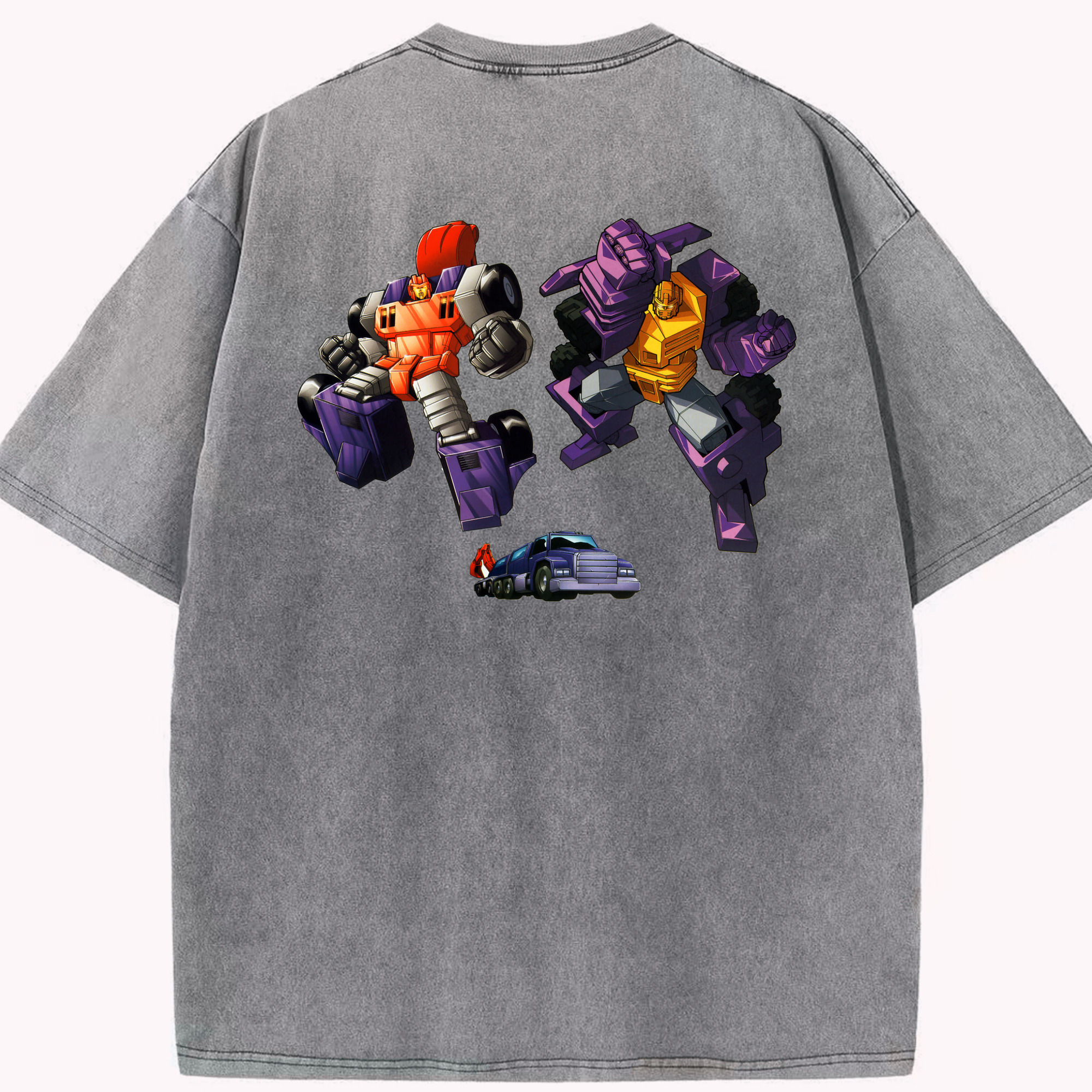（画像用）  綿100% ヴィンテージ風 半袖Tシャツ（背面プリント）