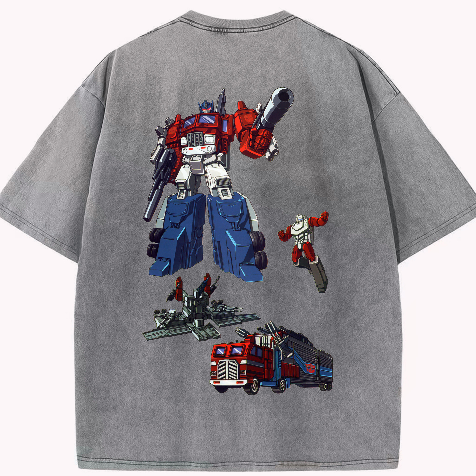 （画像用）  綿100% ヴィンテージ風 半袖Tシャツ（背面プリント）