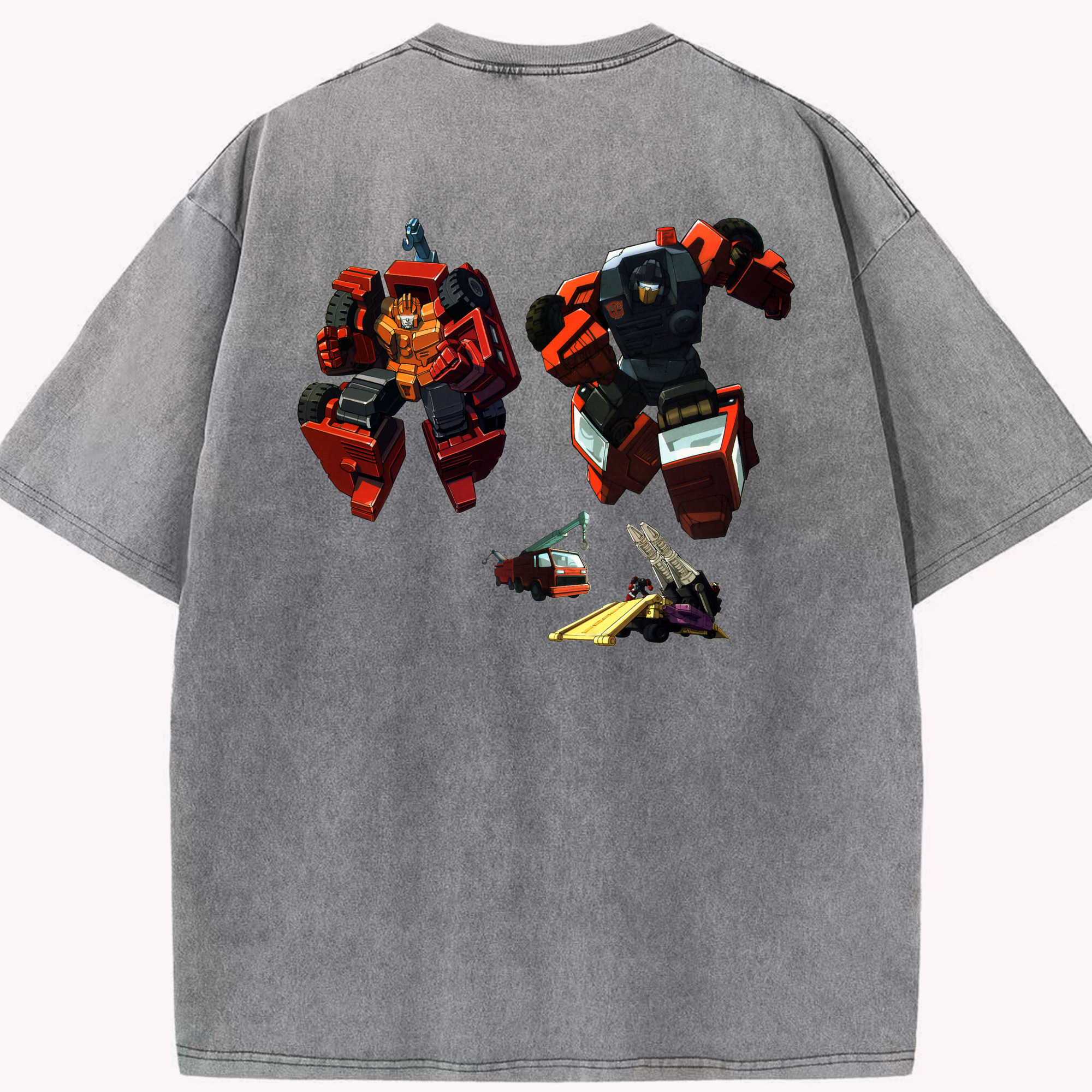 （画像用）  綿100% ヴィンテージ風 半袖Tシャツ（背面プリント）