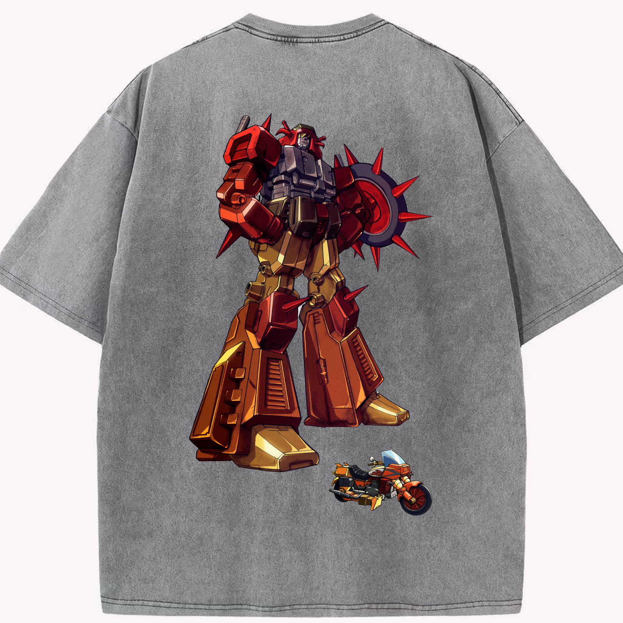 （画像用）  綿100% ヴィンテージ風 半袖Tシャツ（背面プリント）